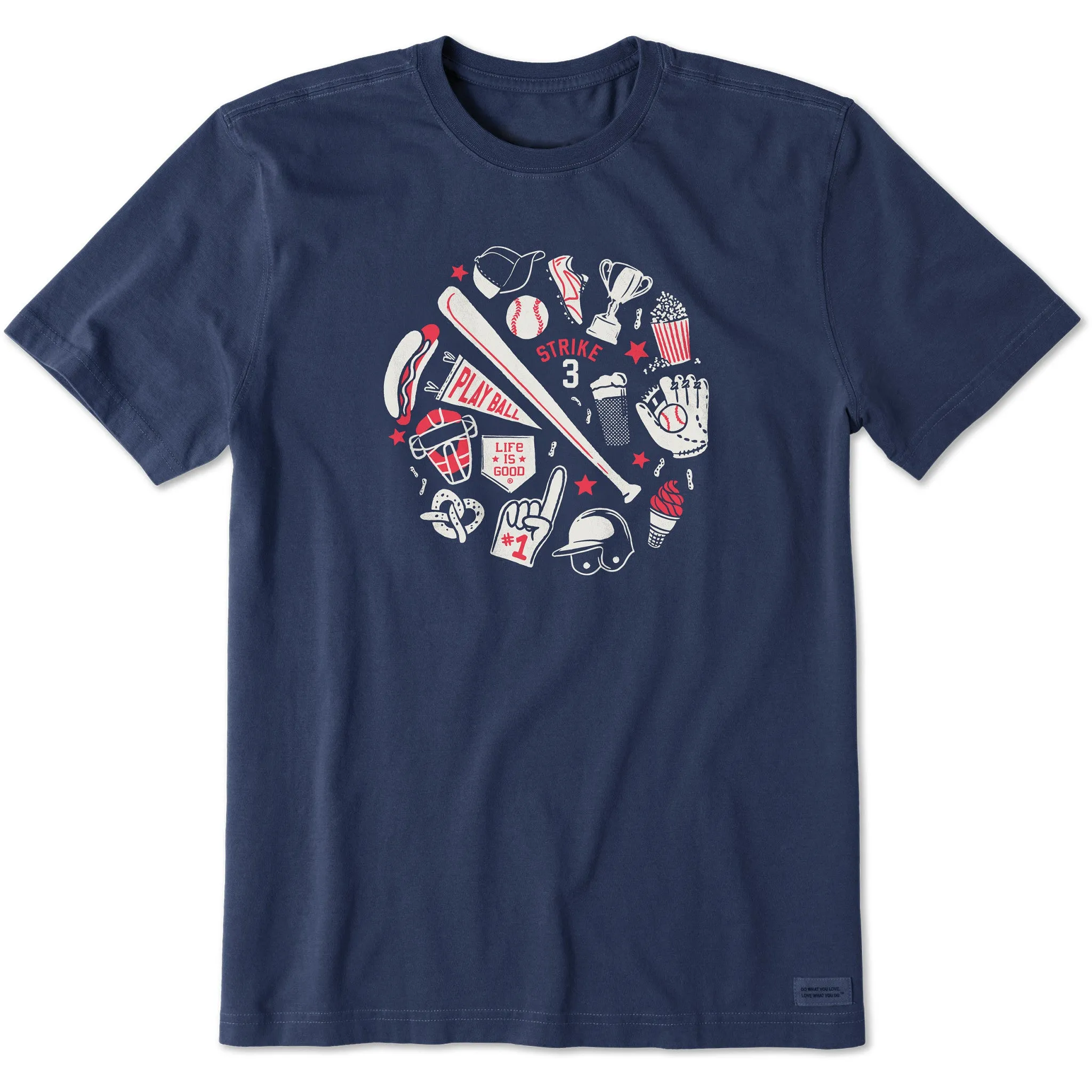 Men's Baseball Medley Short Sleeve Tee Life is Good