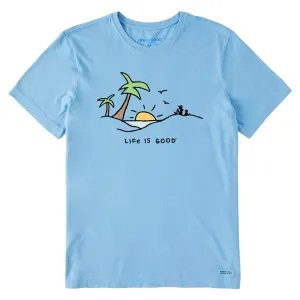 Men's Beach Palms Vista Short Sleeve Crusher Tee Life is Good