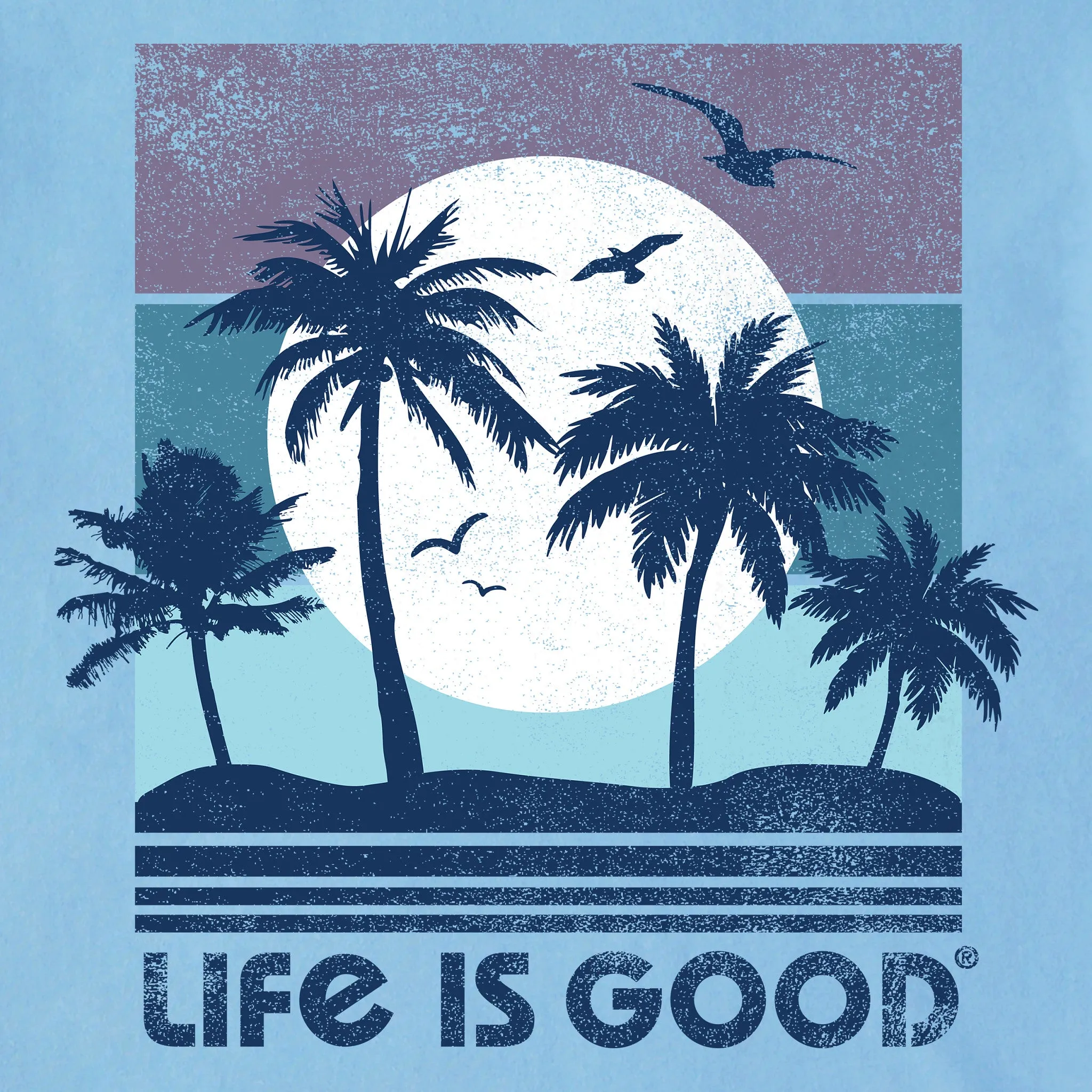 Men's Beachy Palms Short Sleeve Crusher Tee Life is Good