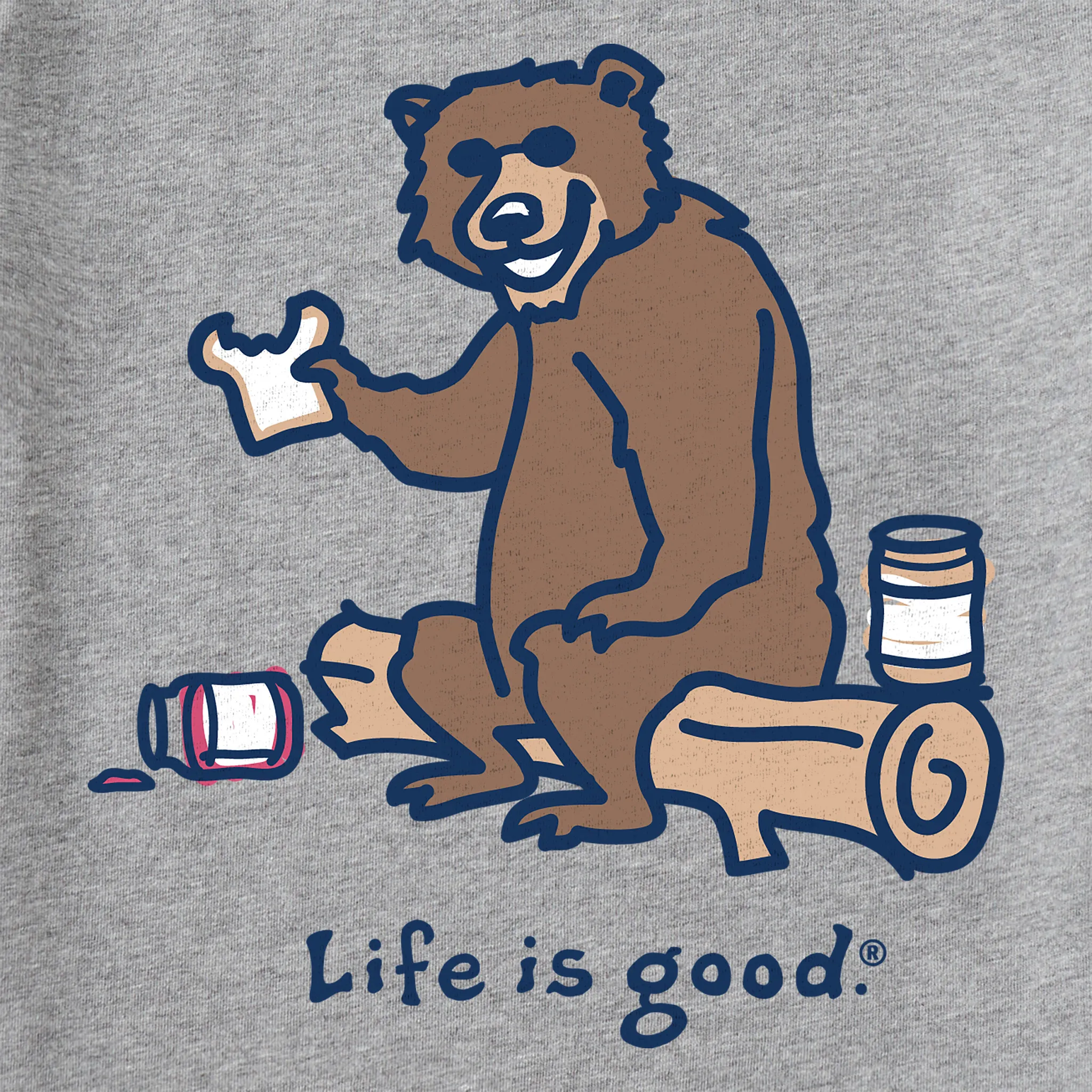 Men's Bear PB&J Short Sleeve Crusher Tee Life is Good