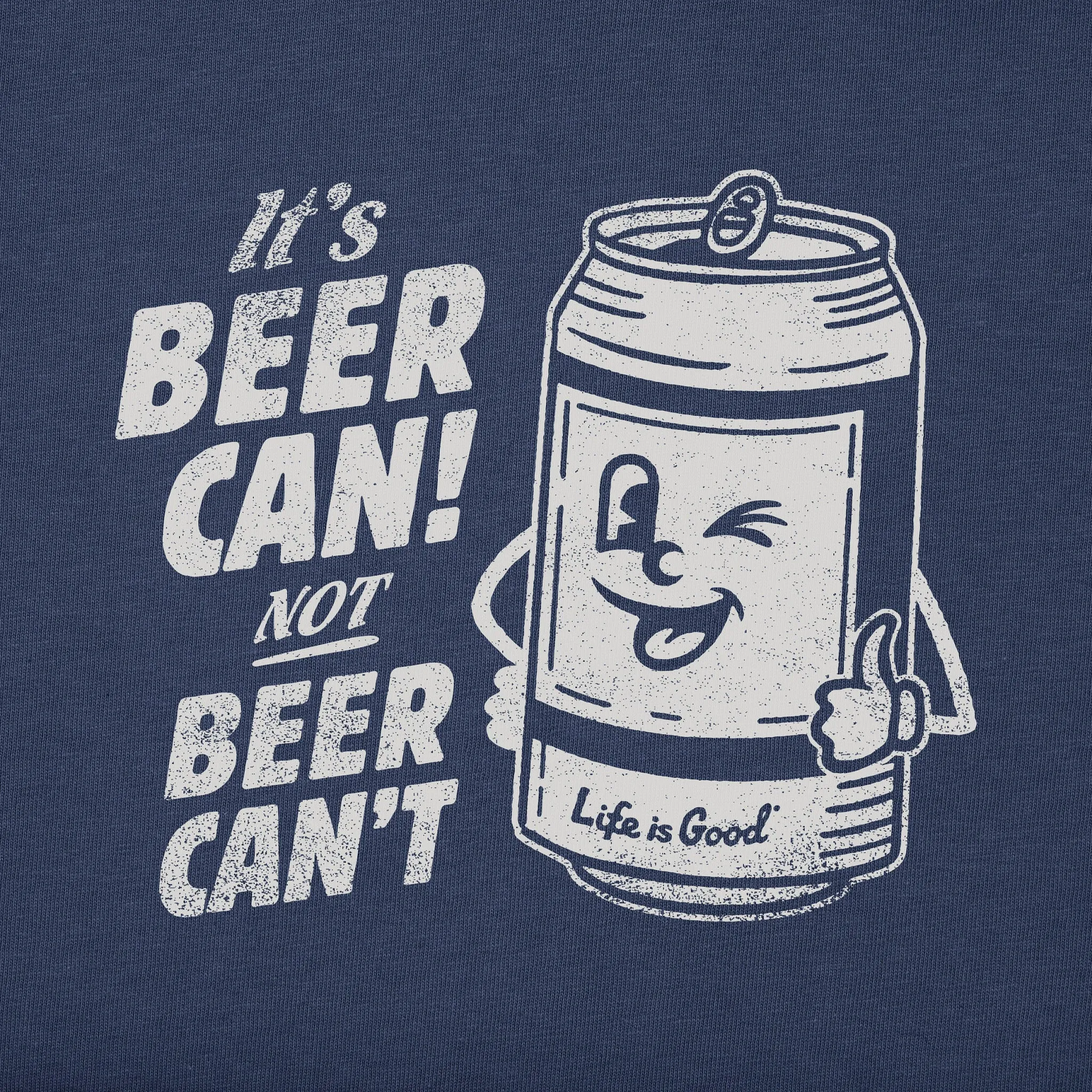 Men's Beer Can Short Sleeve Crusher Tee Life is Good