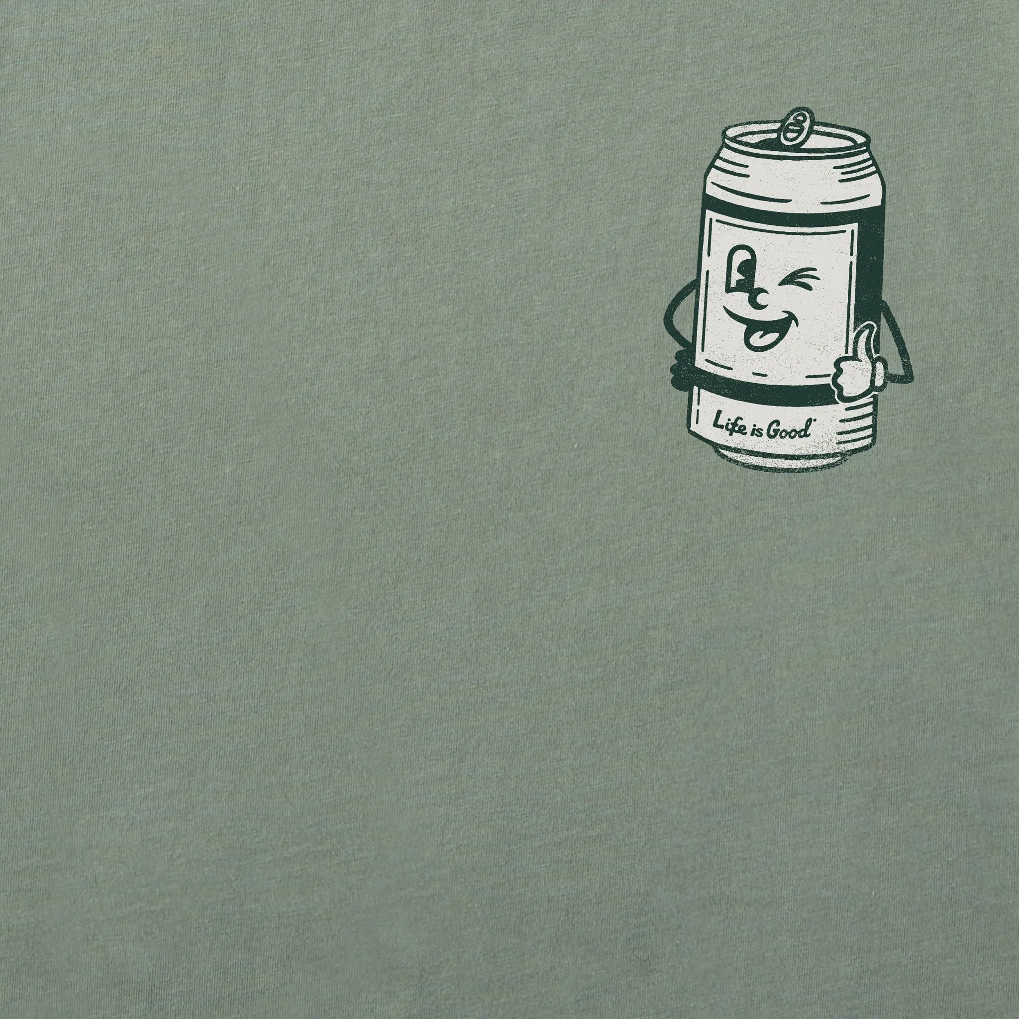 Men's Beer Can Short Sleeve Crusher Tee Life is Good