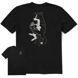 Men's Bert's Collie with Book Short Sleeve Crusher Tee Life is Good
