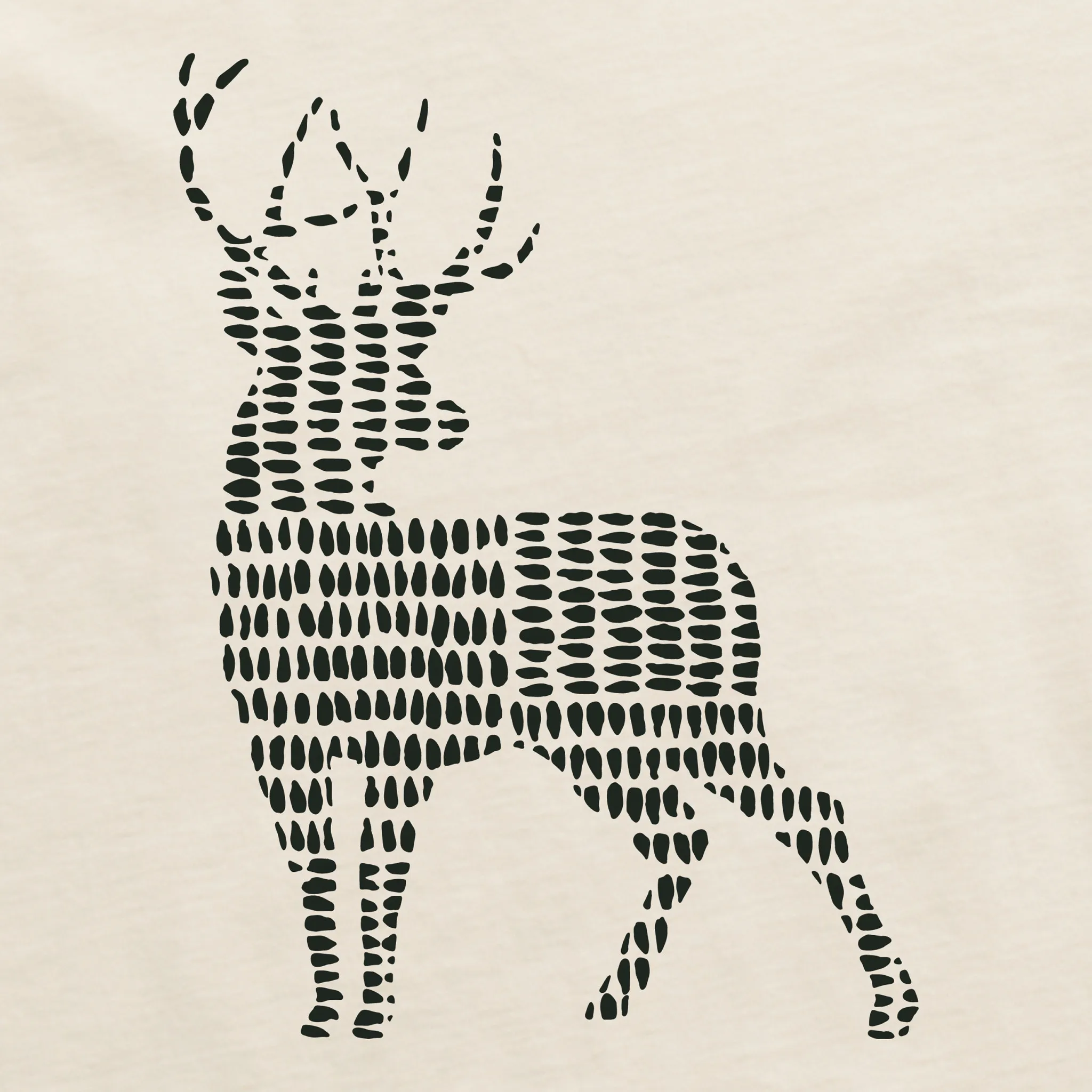 Men's Bert's Cross Hatch Buck Short Sleeve Crusher Tee Life is Good
