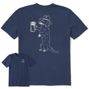Men's Bert's Dachshund w Beer Short Sleeve Crusher Tee Life is Good