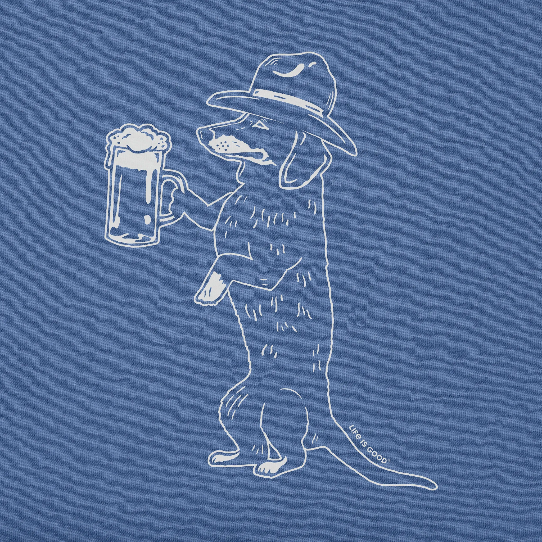 Men's Bert's Dachshund w Beer Short Sleeve Crusher Tee Life is Good