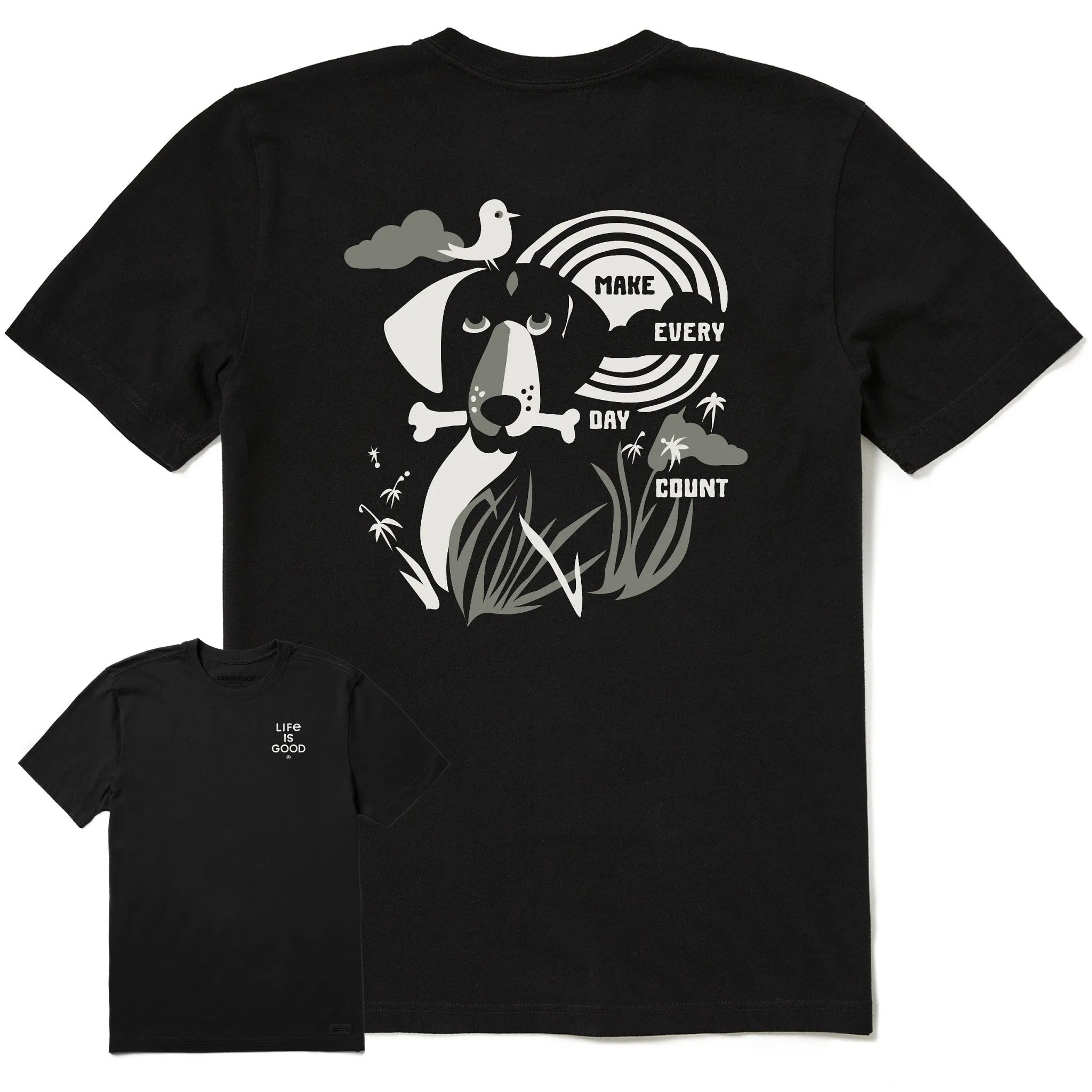 Men's Bert's Dog Medley Short Sleeve Crusher Tee Life is Good