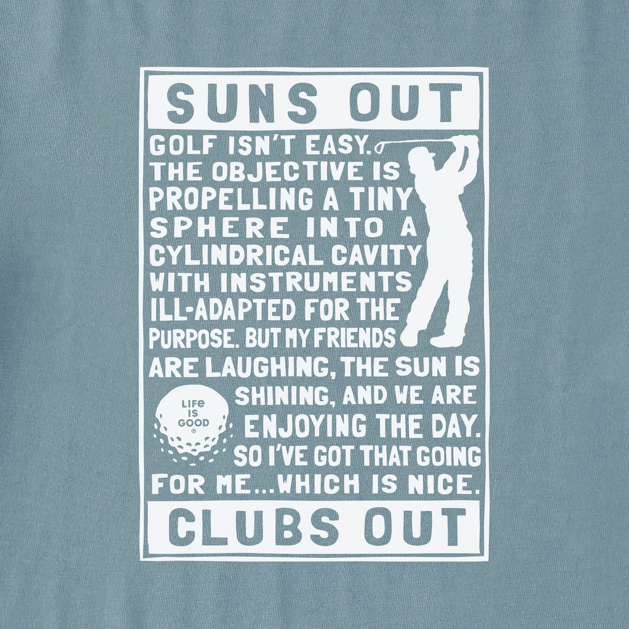 Men's Berts Golf Manifesto Short Sleeve Crusher Tee Life is Good