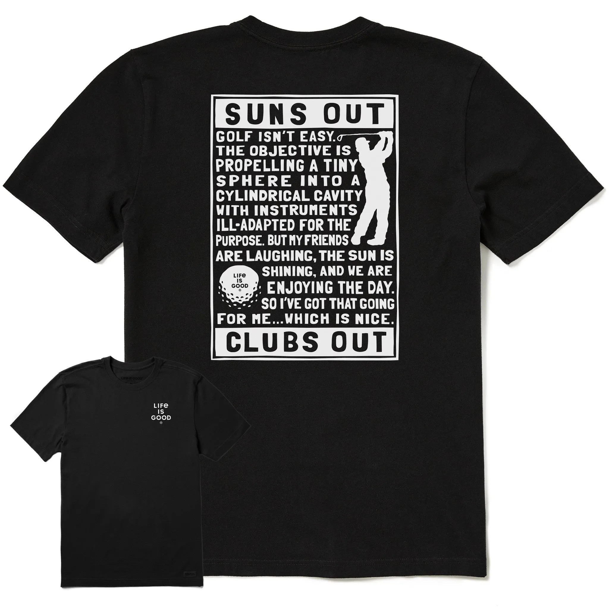 Men's Berts Golf Manifesto Short Sleeve Crusher Tee Life is Good