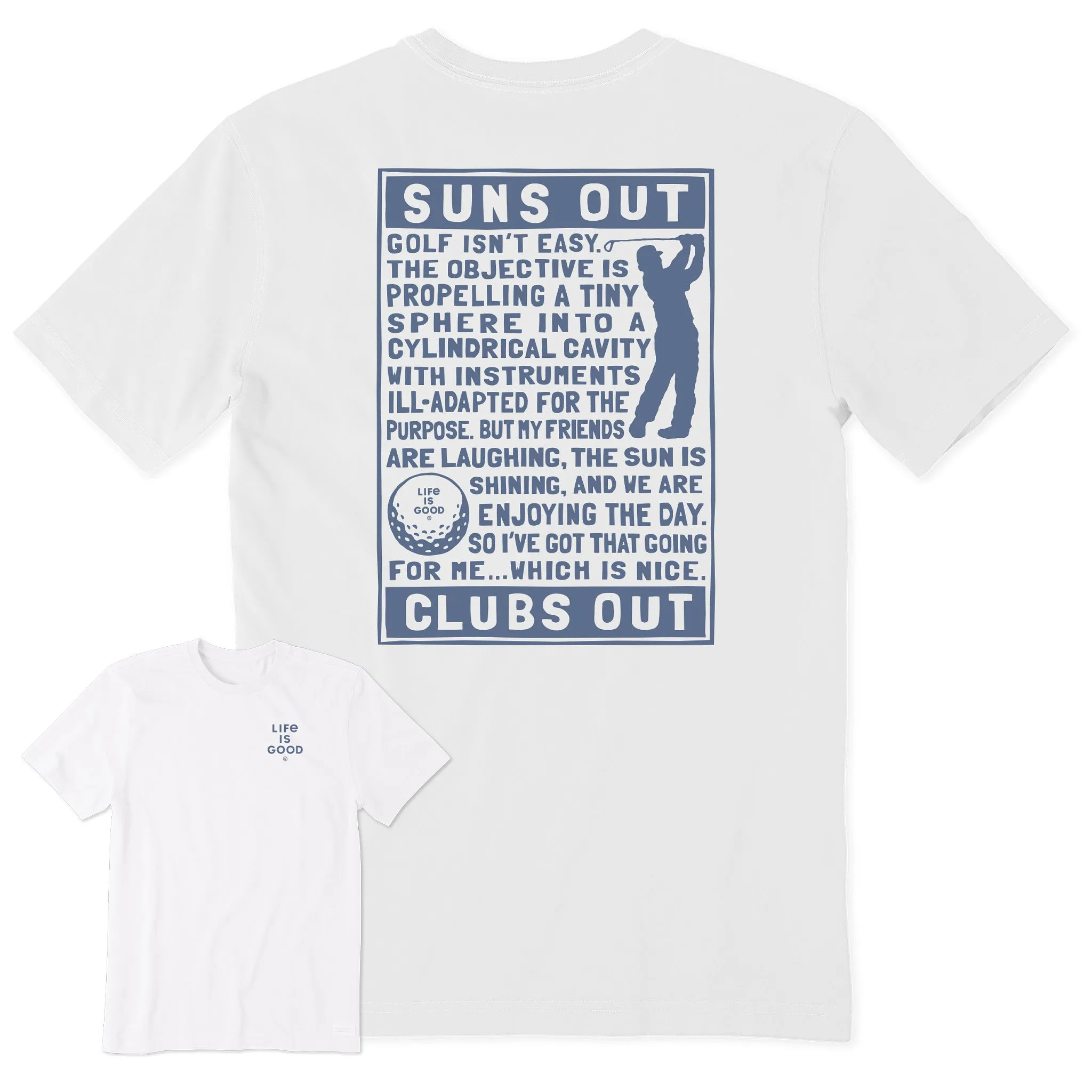 Men's Berts Golf Manifesto Short Sleeve Crusher Tee Life is Good