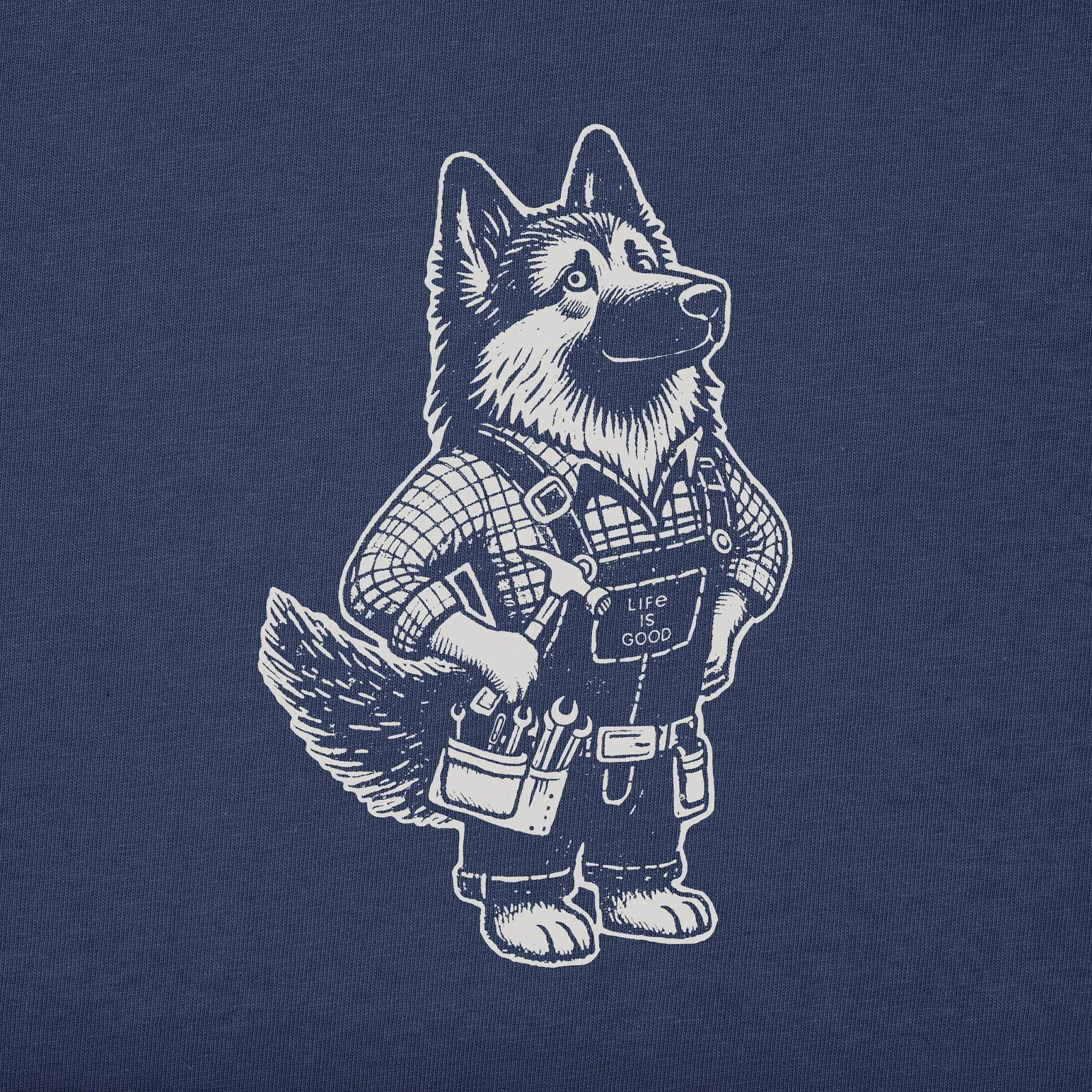 Men's Bert's Shepherd with Tool Belt Short Sleeve Crusher Tee Life is Good