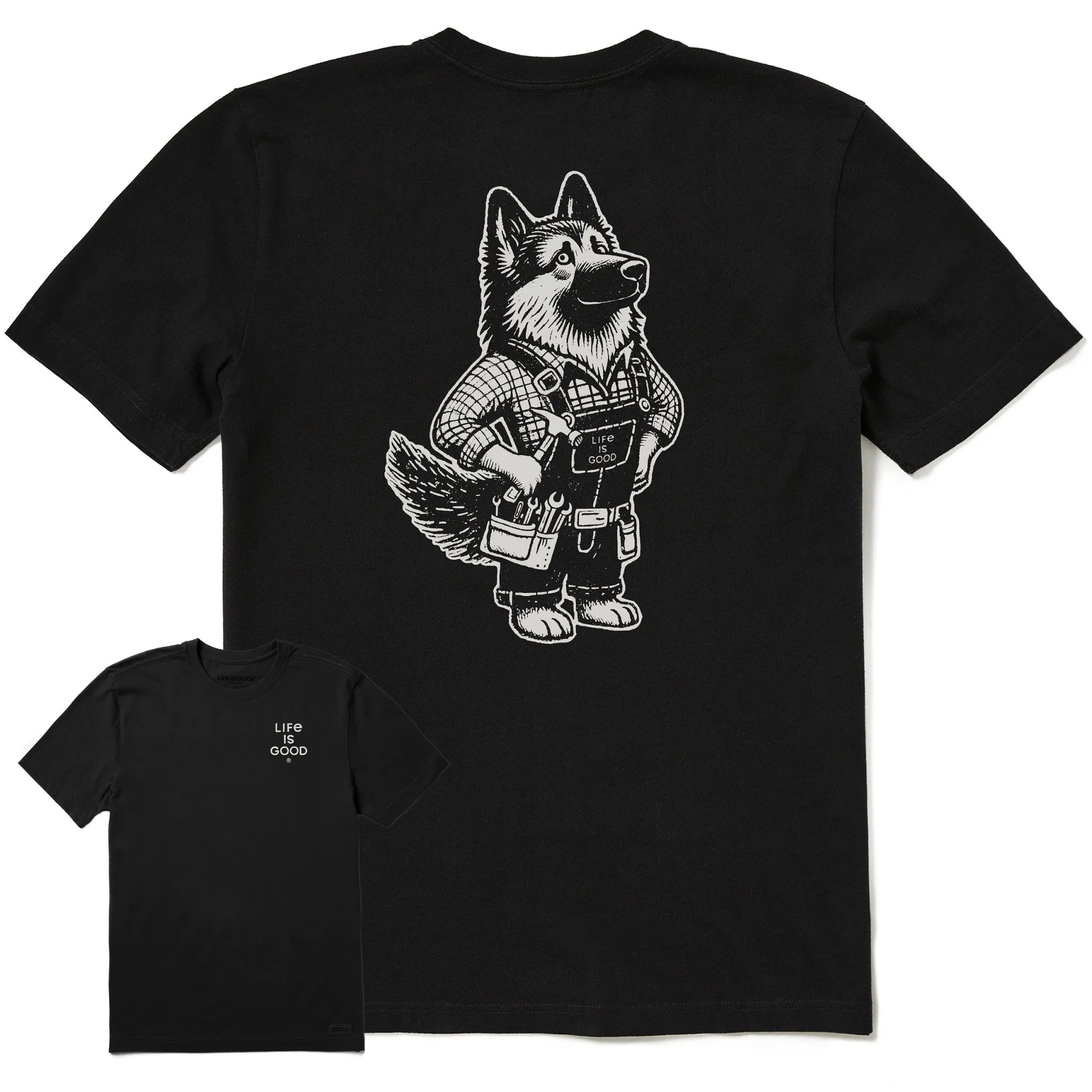 Men's Bert's Shepherd with Tool Belt Short Sleeve Crusher Tee Life is Good