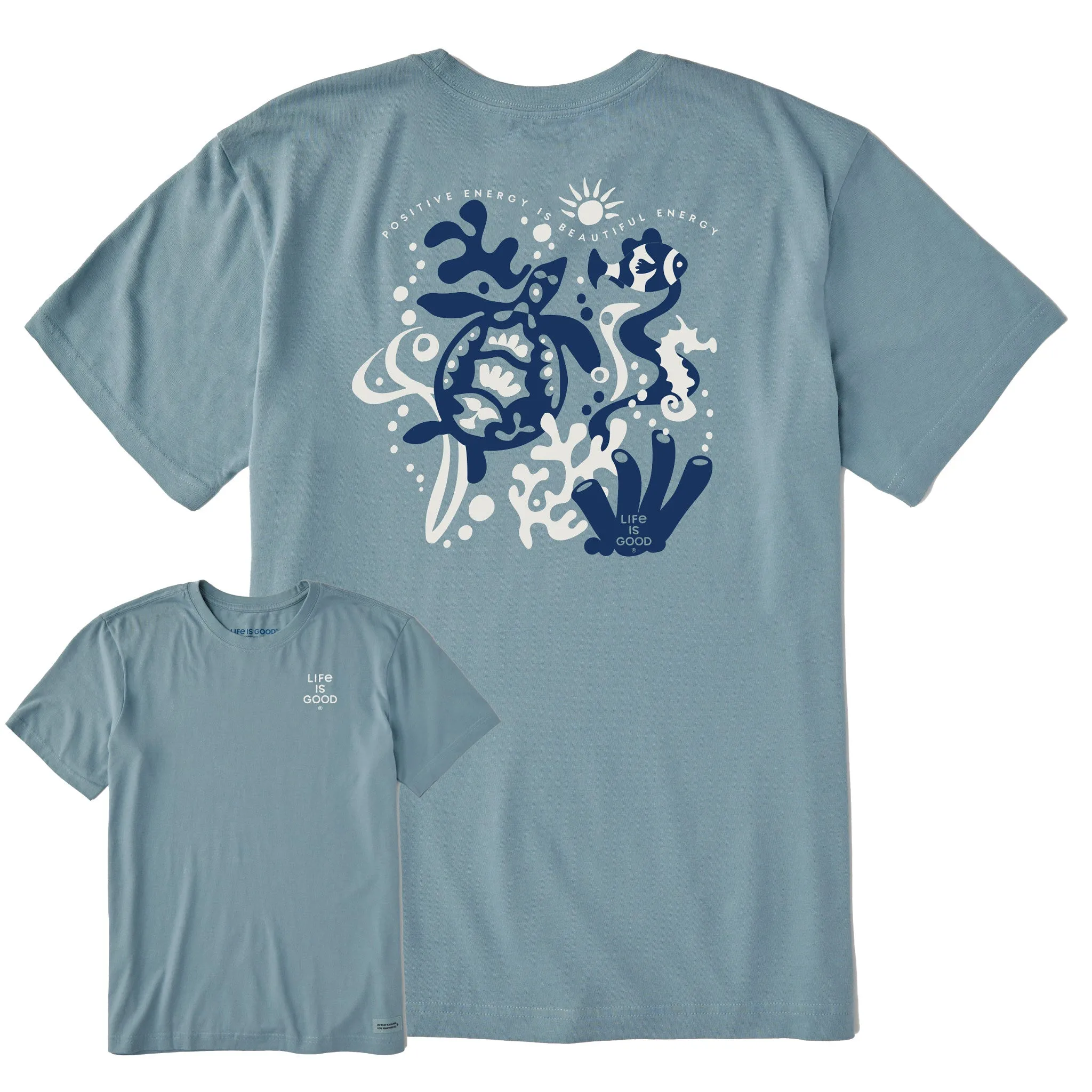 Men's Bert's Turtle Medley Short Sleeve Crusher Tee Life is Good