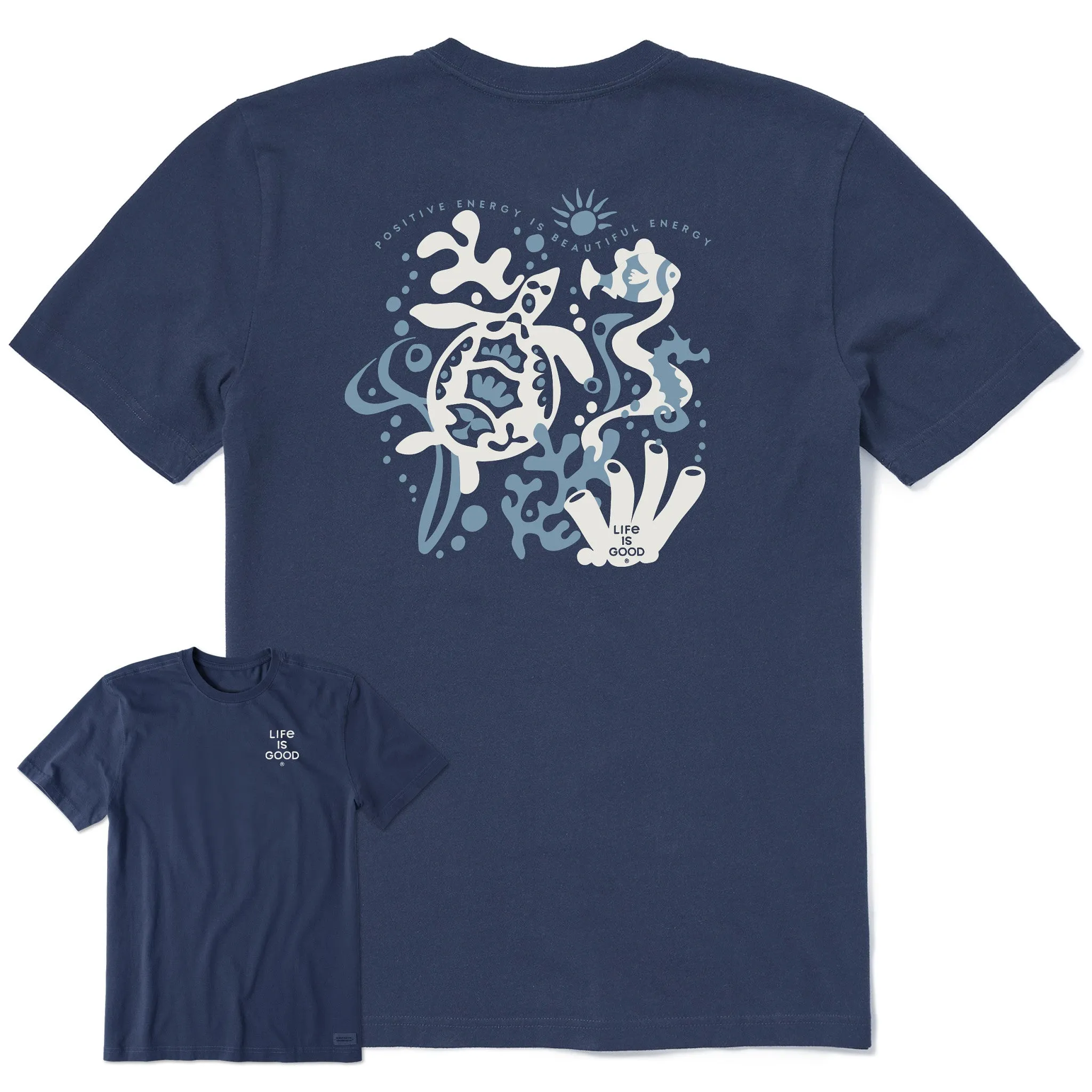 Men's Bert's Turtle Medley Short Sleeve Crusher Tee Life is Good