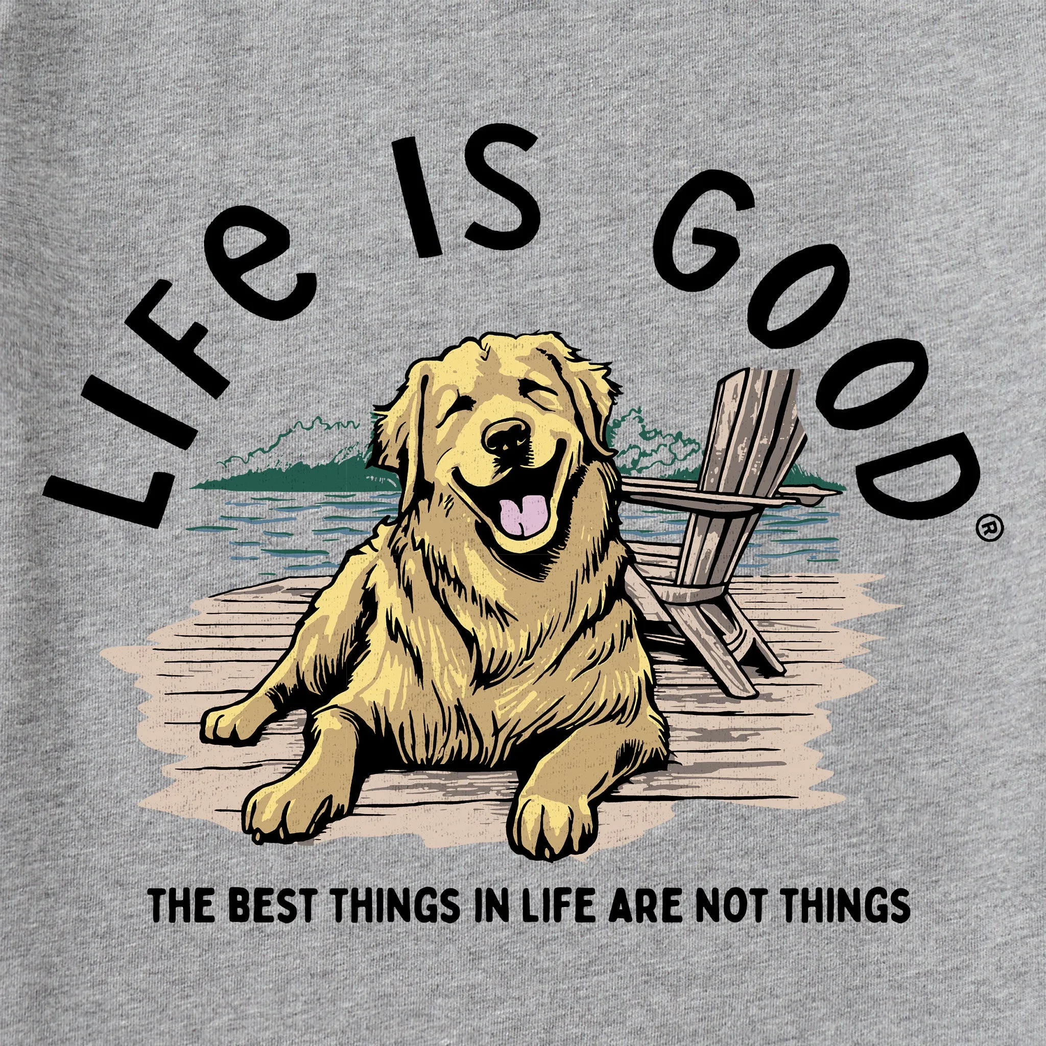 Men's Best Things Golden Dock Short Sleeve Tee Life is Good