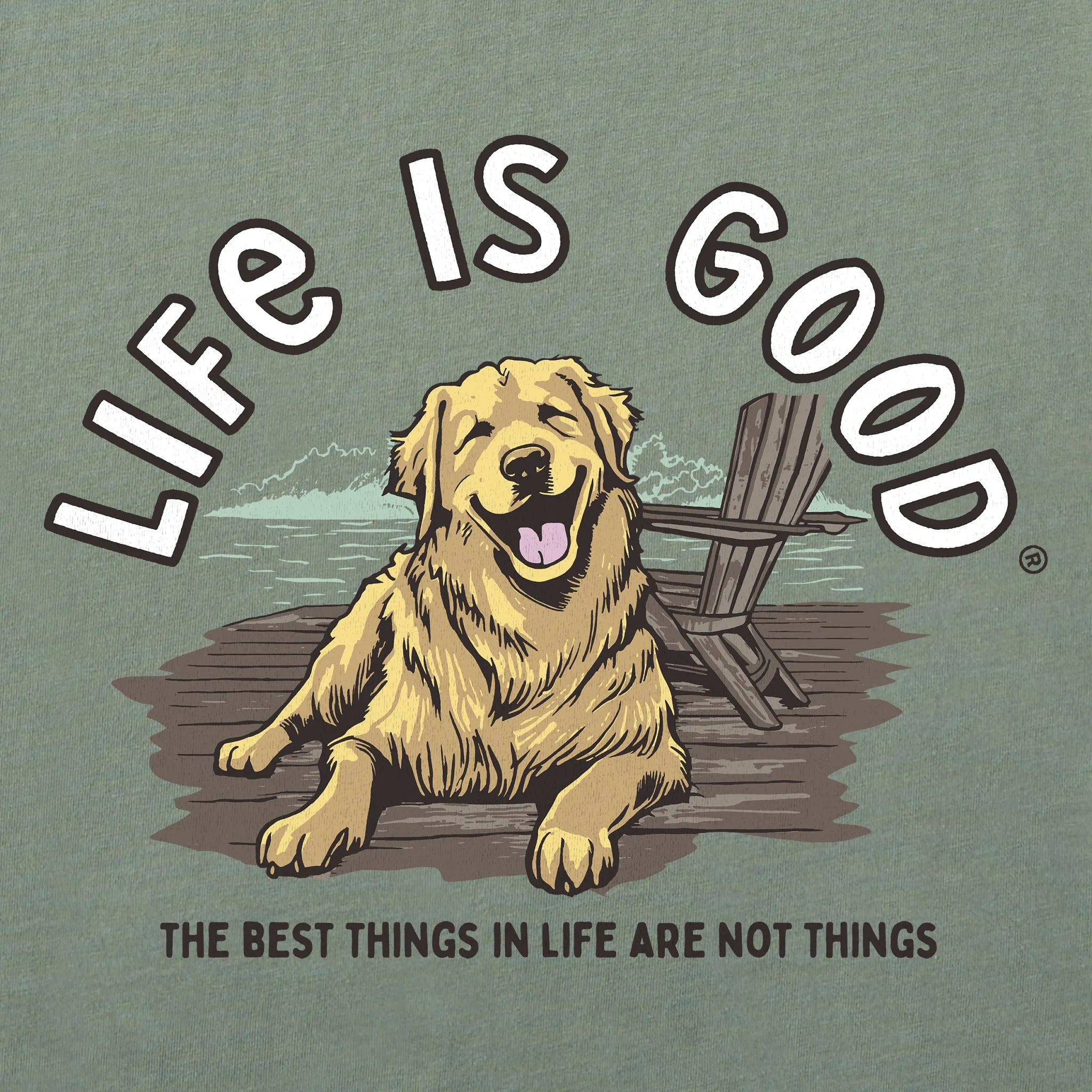 Men's Best Things Golden Dock Short Sleeve Tee Life is Good