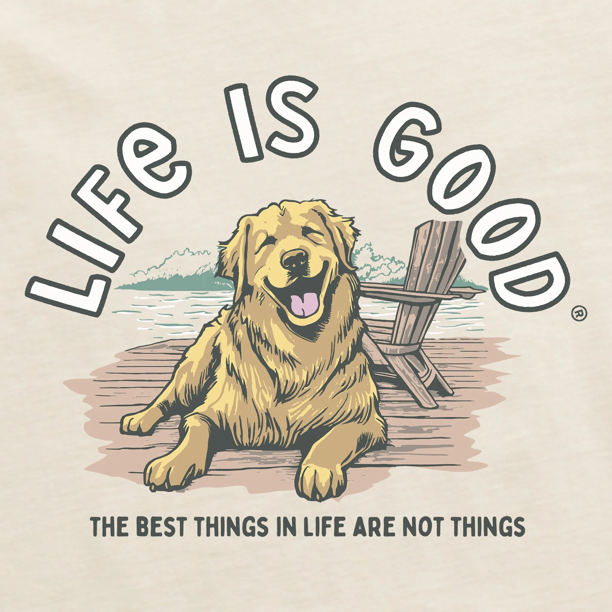 Men's Best Things Golden Dock Short Sleeve Tee Life is Good