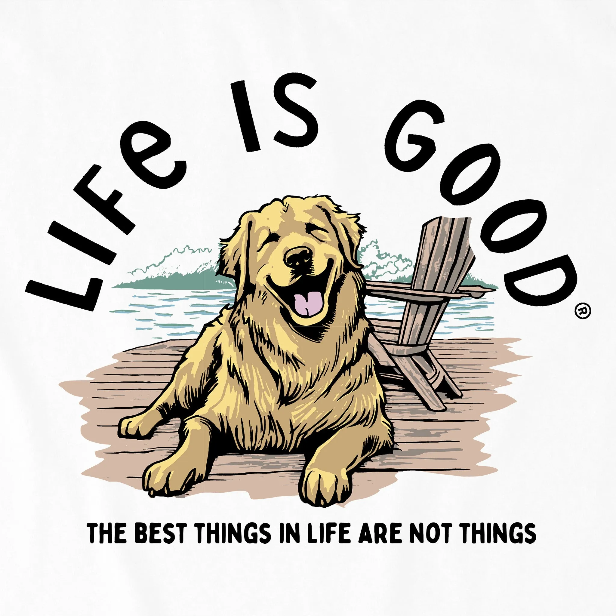 Men's Best Things Golden Dock Short Sleeve Tee Life is Good