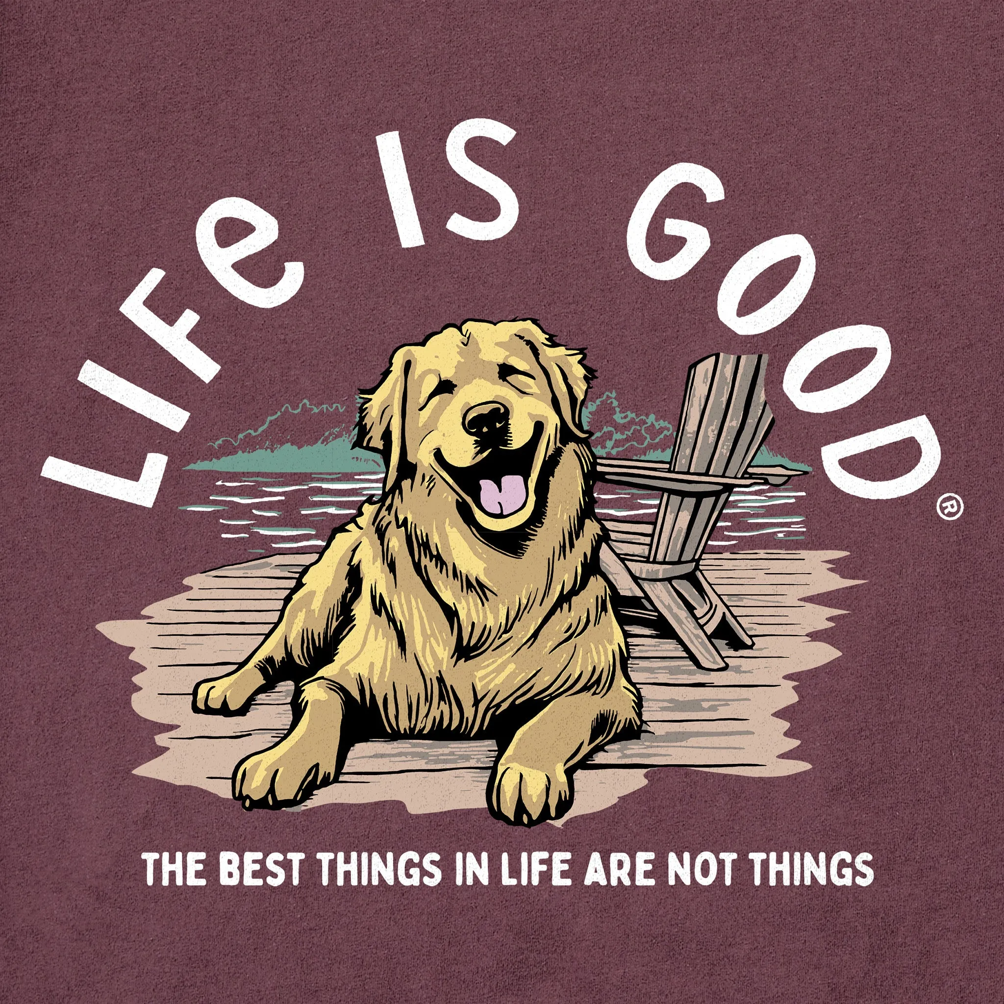 Men's Best Things Golden Dock Short Sleeve Tee Life is Good