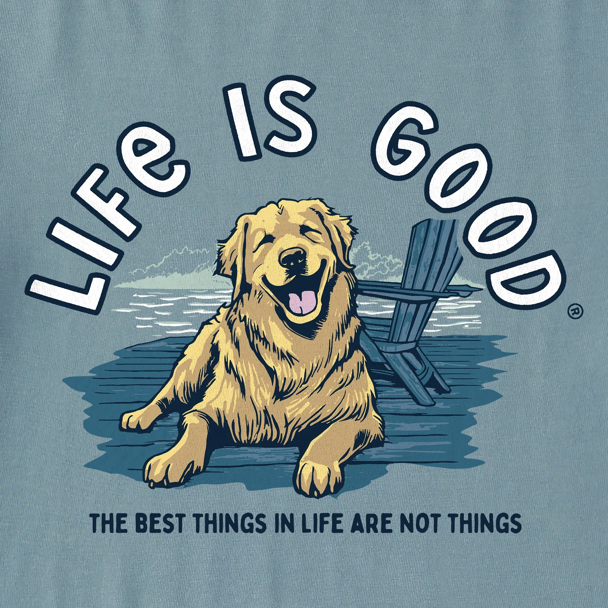 Men's Best Things Golden Dock Short Sleeve Tee Life is Good