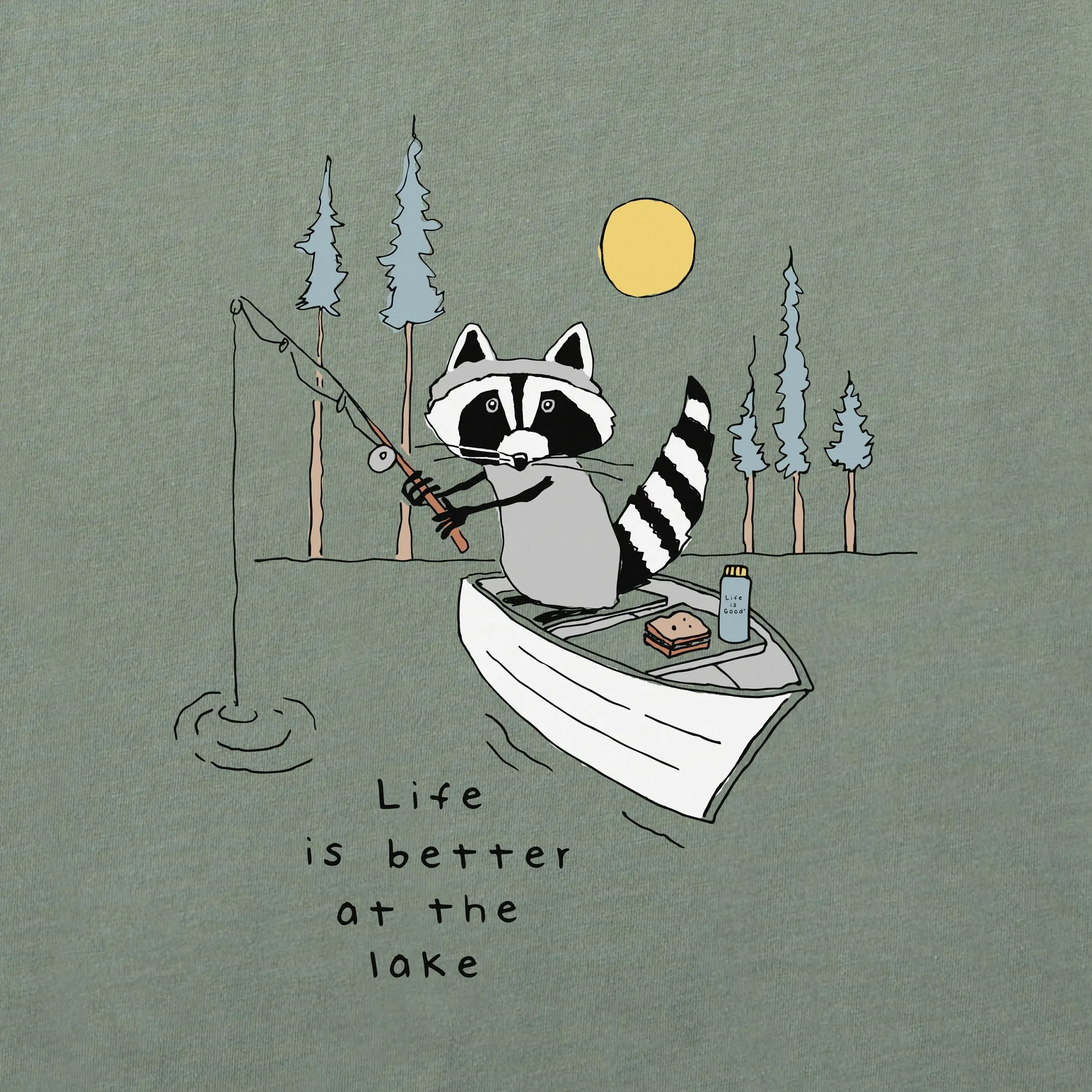 Men's Better at the Lake Raccoon Short Sleeve Tee Life is Good