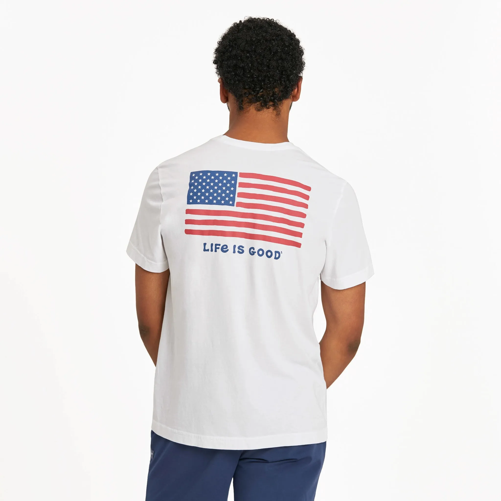 Men's Big Flag Short Sleeve Crusher-LITE Tee Life is Good