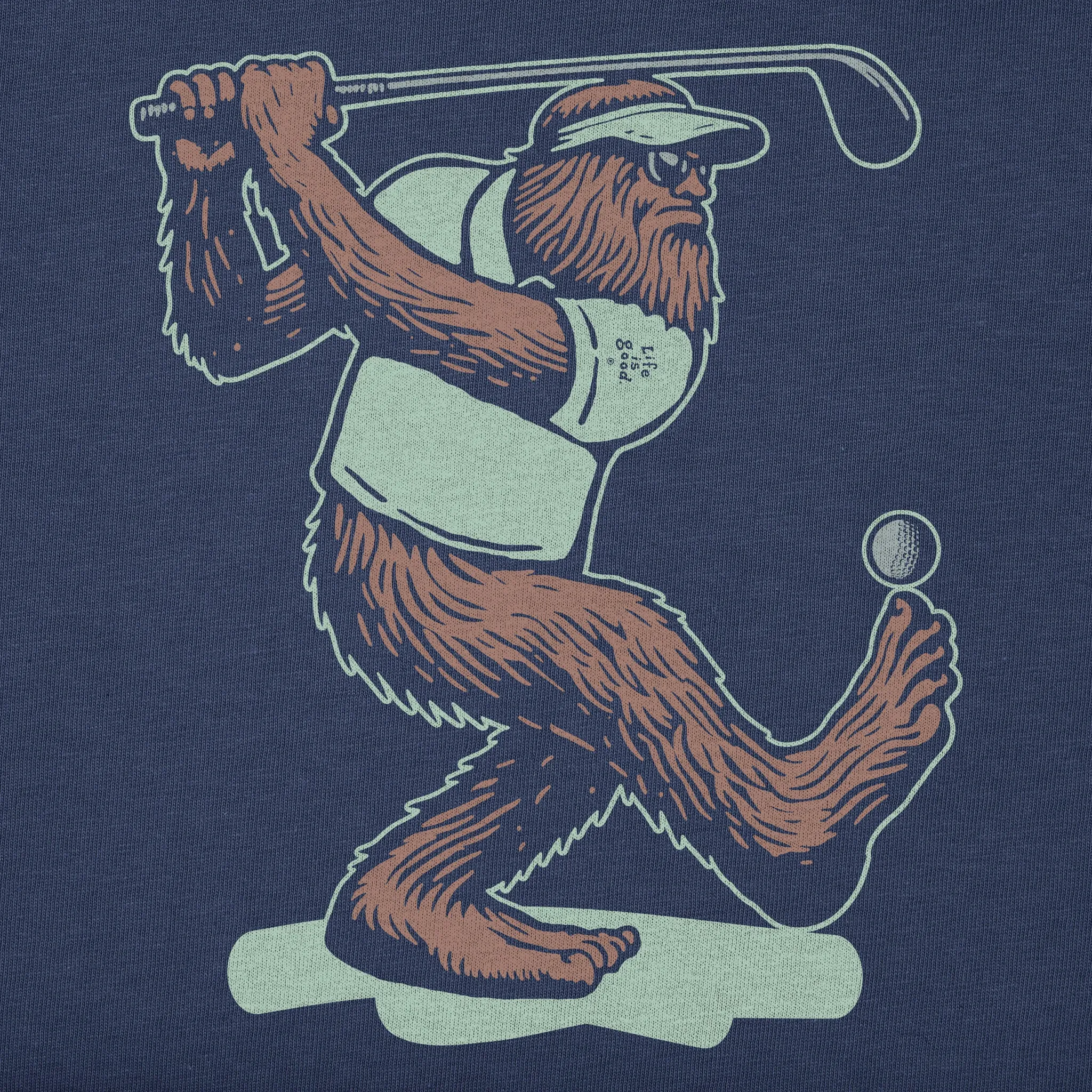 Men's Bigfoot Golfing Short Sleeve Tee Life is Good