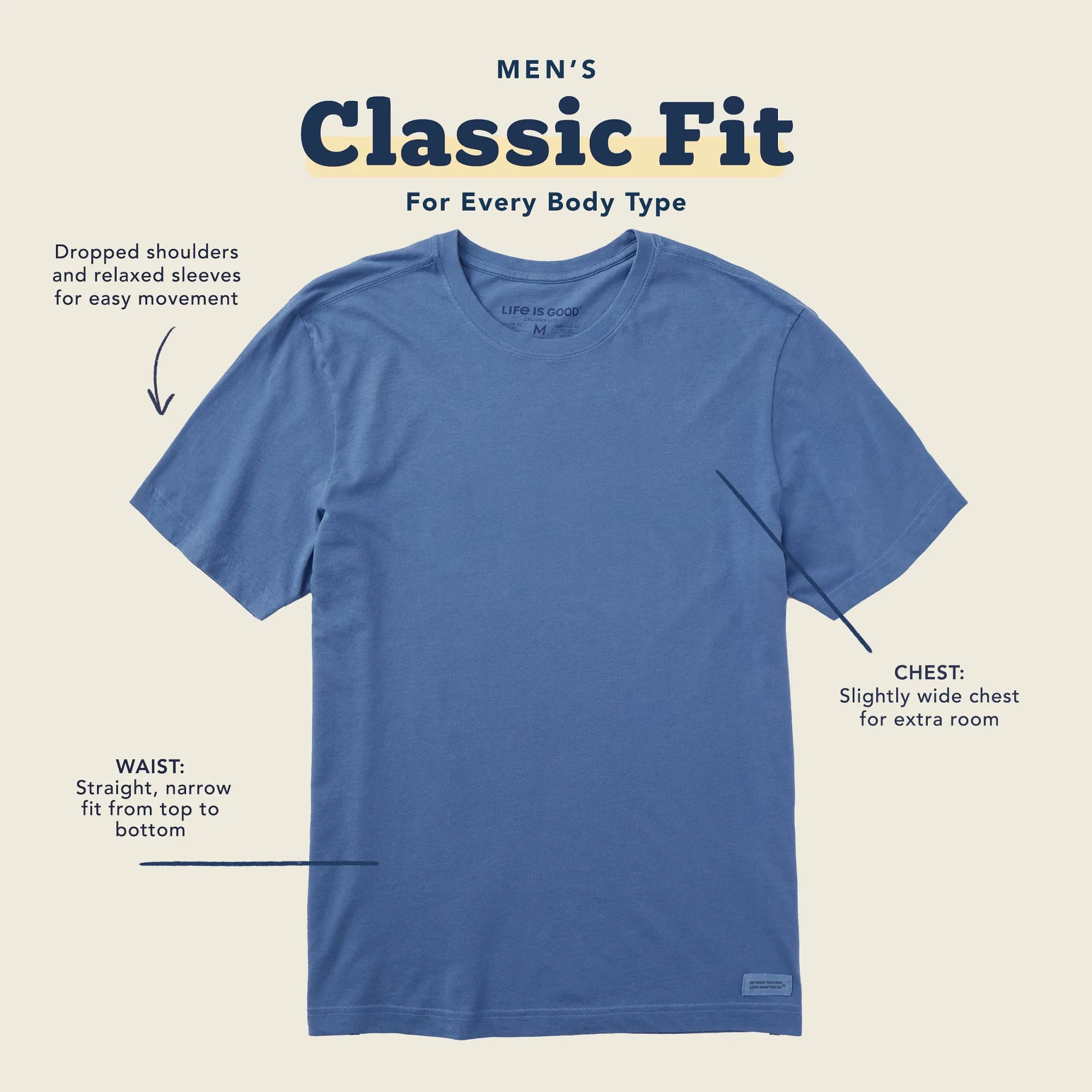 Men's Blessed Spring Flowers Short Sleeve Crusher Tee Life is Good