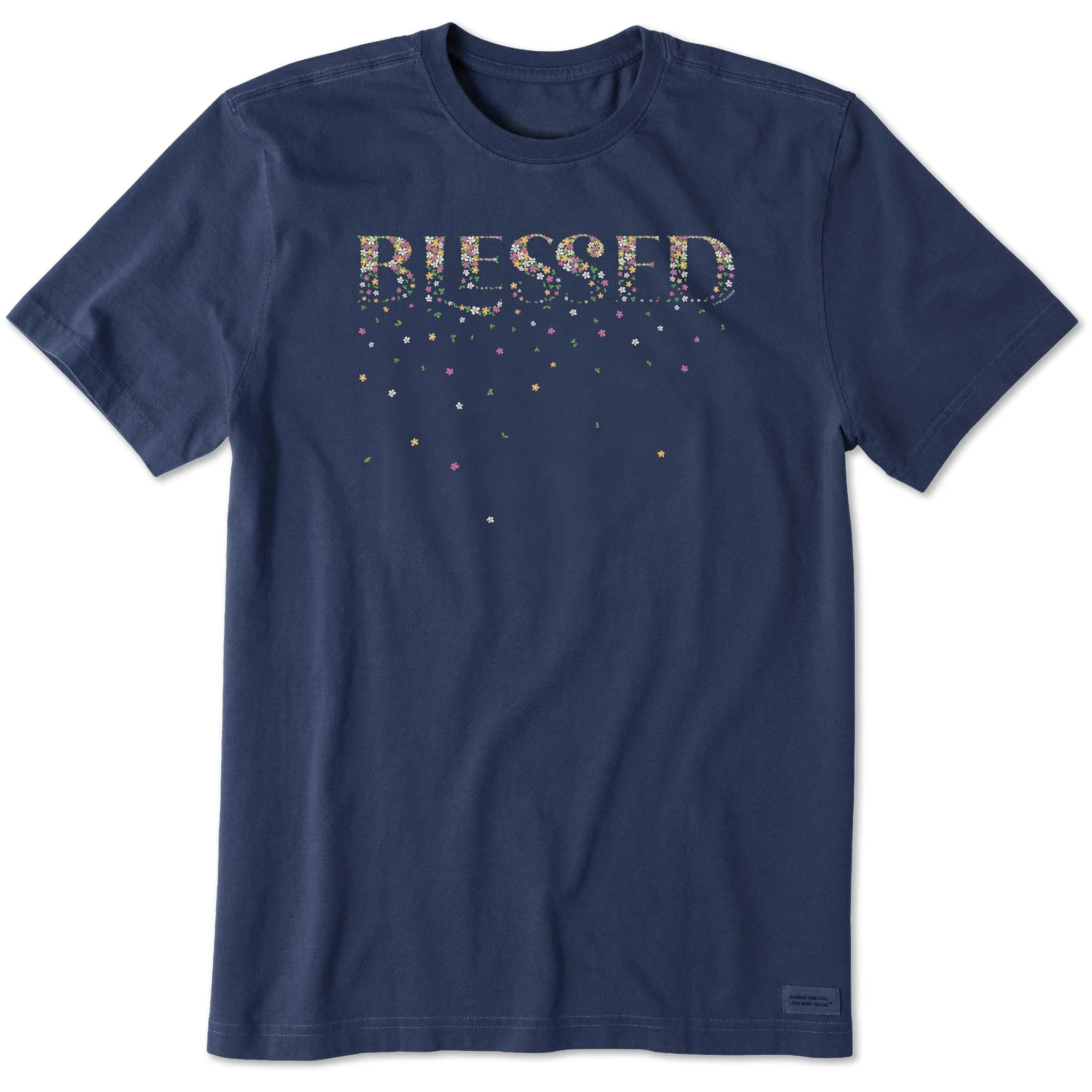 Men's Blessed Spring Flowers Short Sleeve Crusher Tee Life is Good