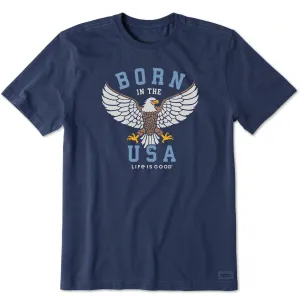 Men's Born in the USA Eagle Short Sleeve Tee Life is Good