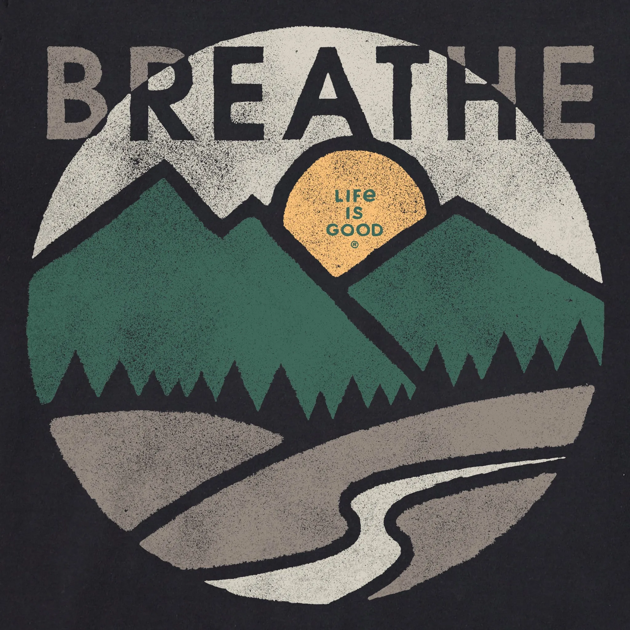 Men's Breathe in the Mountains Long Sleeve Crusher Tee Life is Good