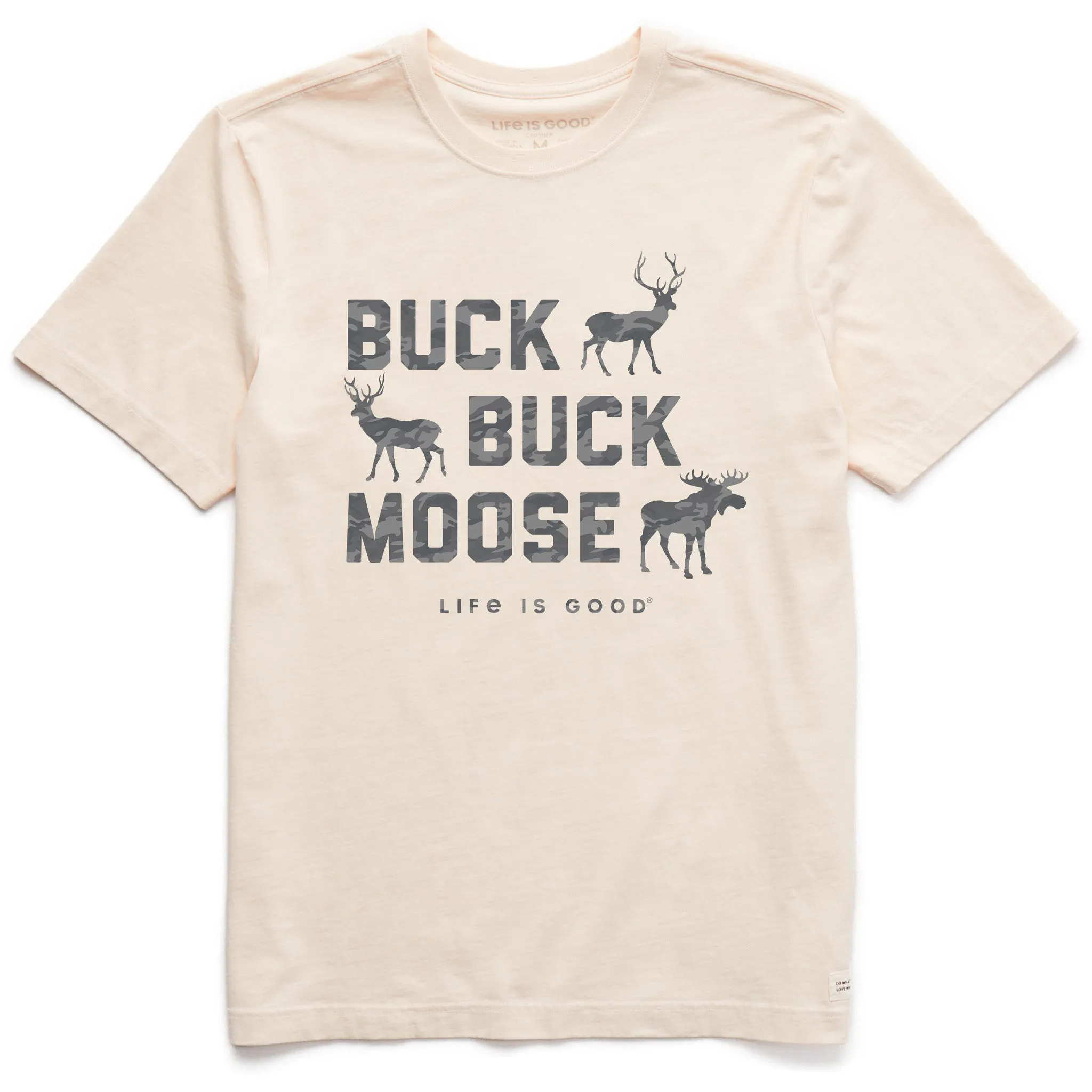 Men's Buck Buck Moose Camo Short Sleeve Tee Life is Good