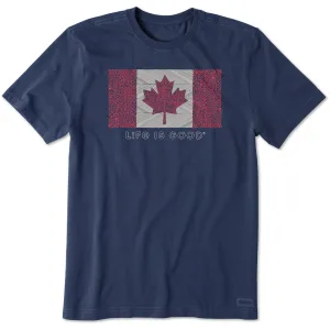 Men's Canada Floral Flag Short Sleeve Tee Life is Good