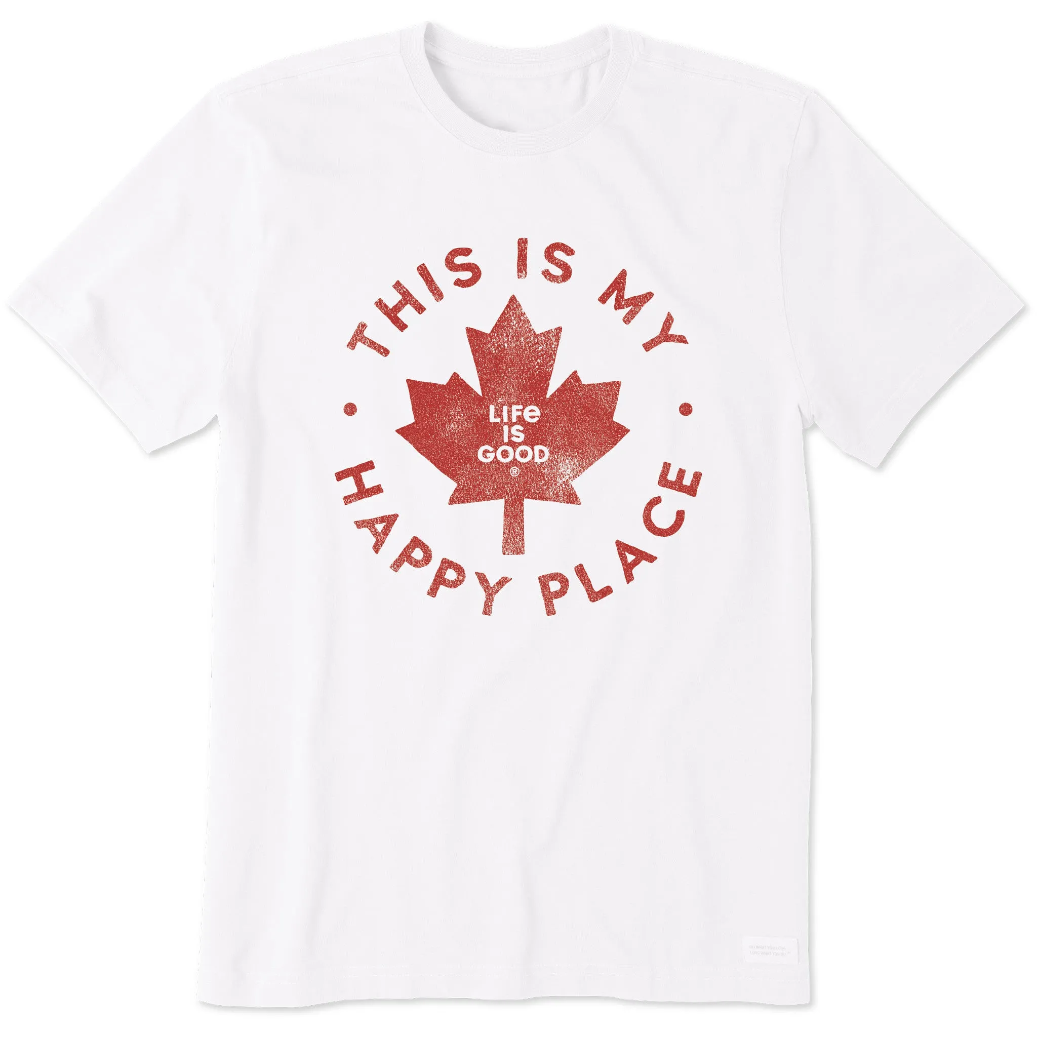 Men's Canada is my Happy Place Short Sleeve Tee Life is Good