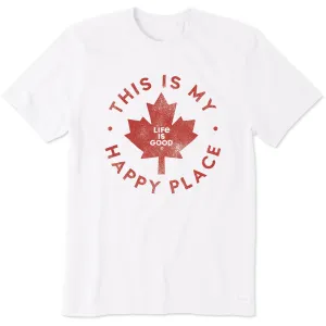 Men's Canada is my Happy Place Short Sleeve Tee Life is Good