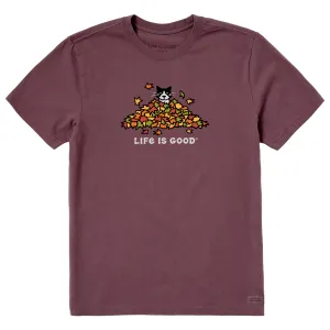 Men's Cat Gets Up and Leaves Short Sleeve Crusher Tee Life is Good