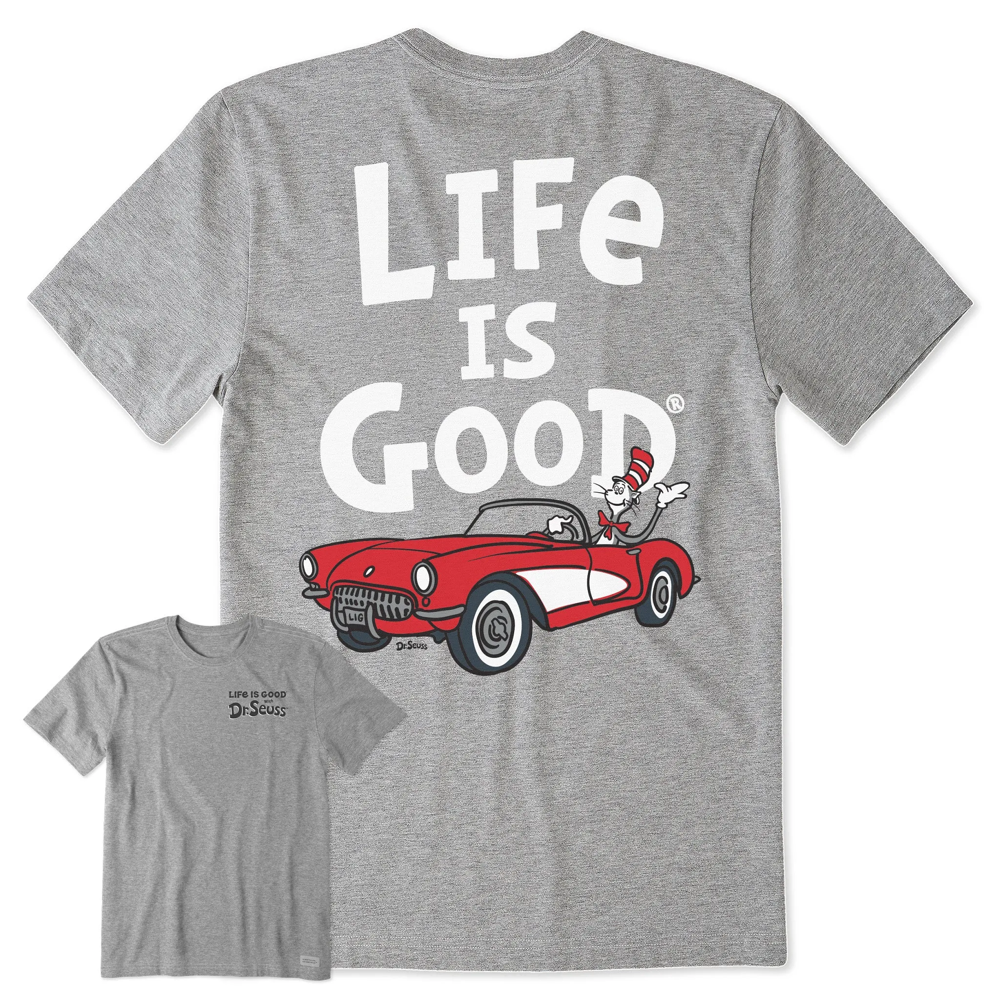 Men's Cat in the Hat 57 Hot Rod Short Sleeve Crusher Tee Life is Good
