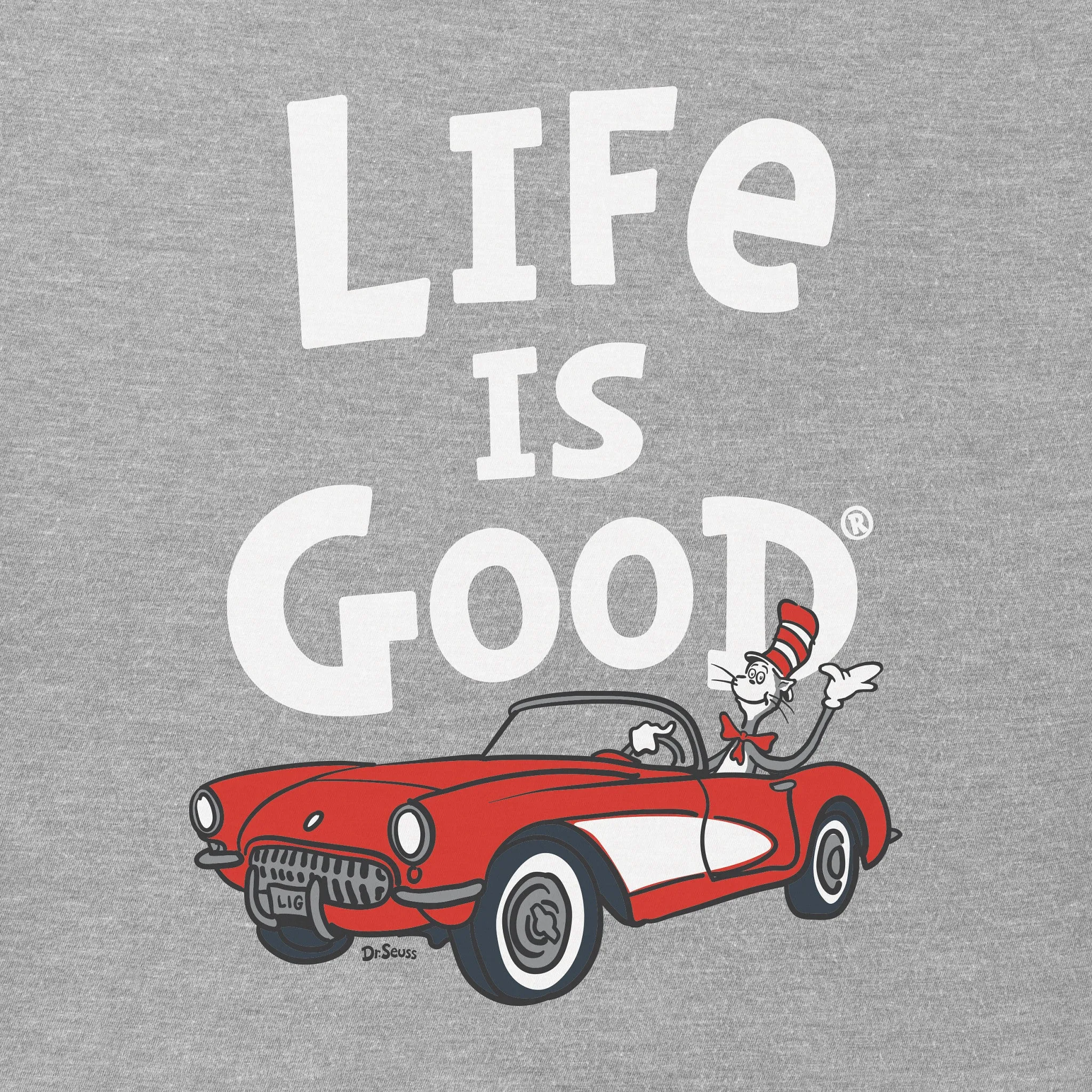 Men's Cat in the Hat 57 Hot Rod Short Sleeve Crusher Tee Life is Good