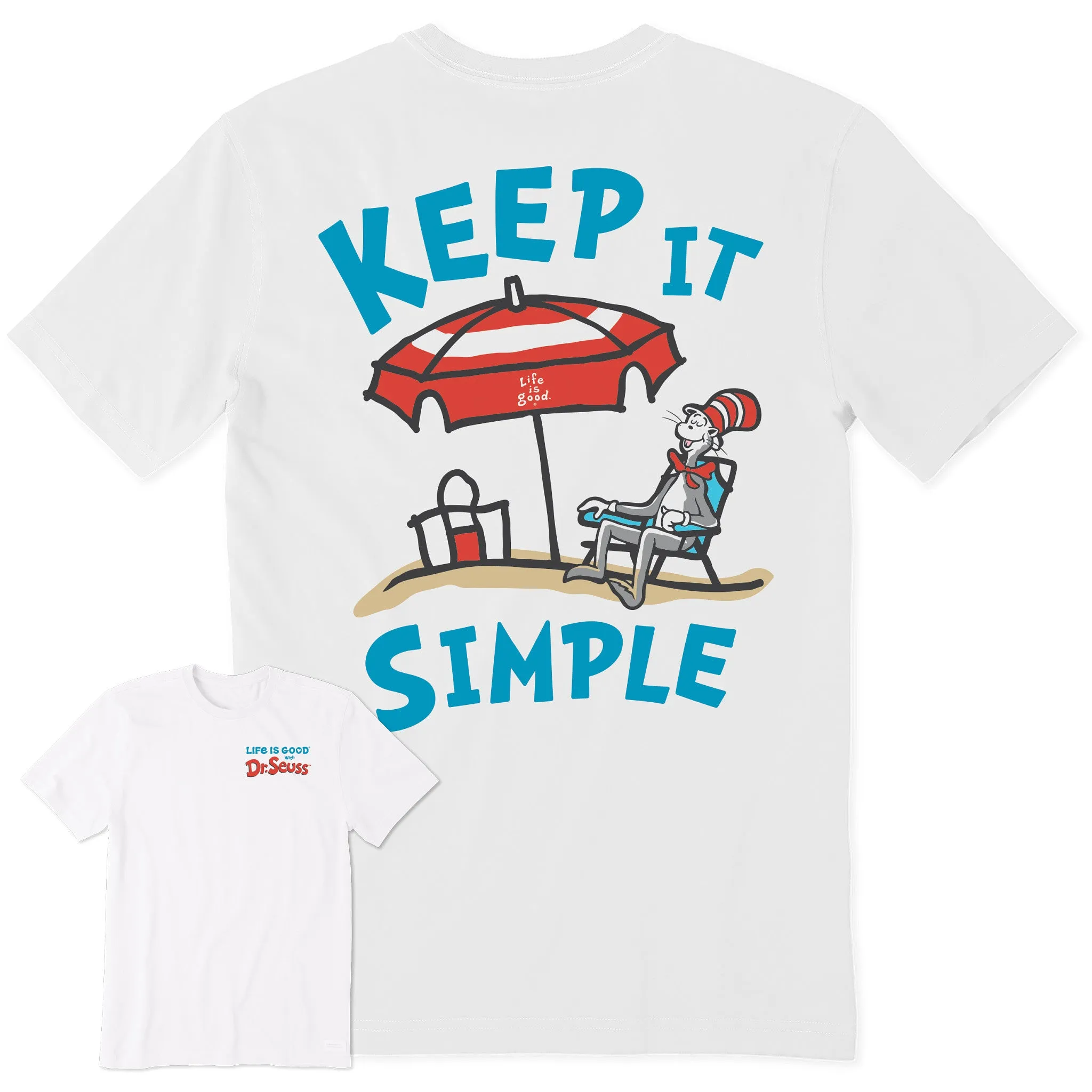Men's Cat in the Hat Keep it Simple Short Sleeve Crusher-LITE Tee Life is Good