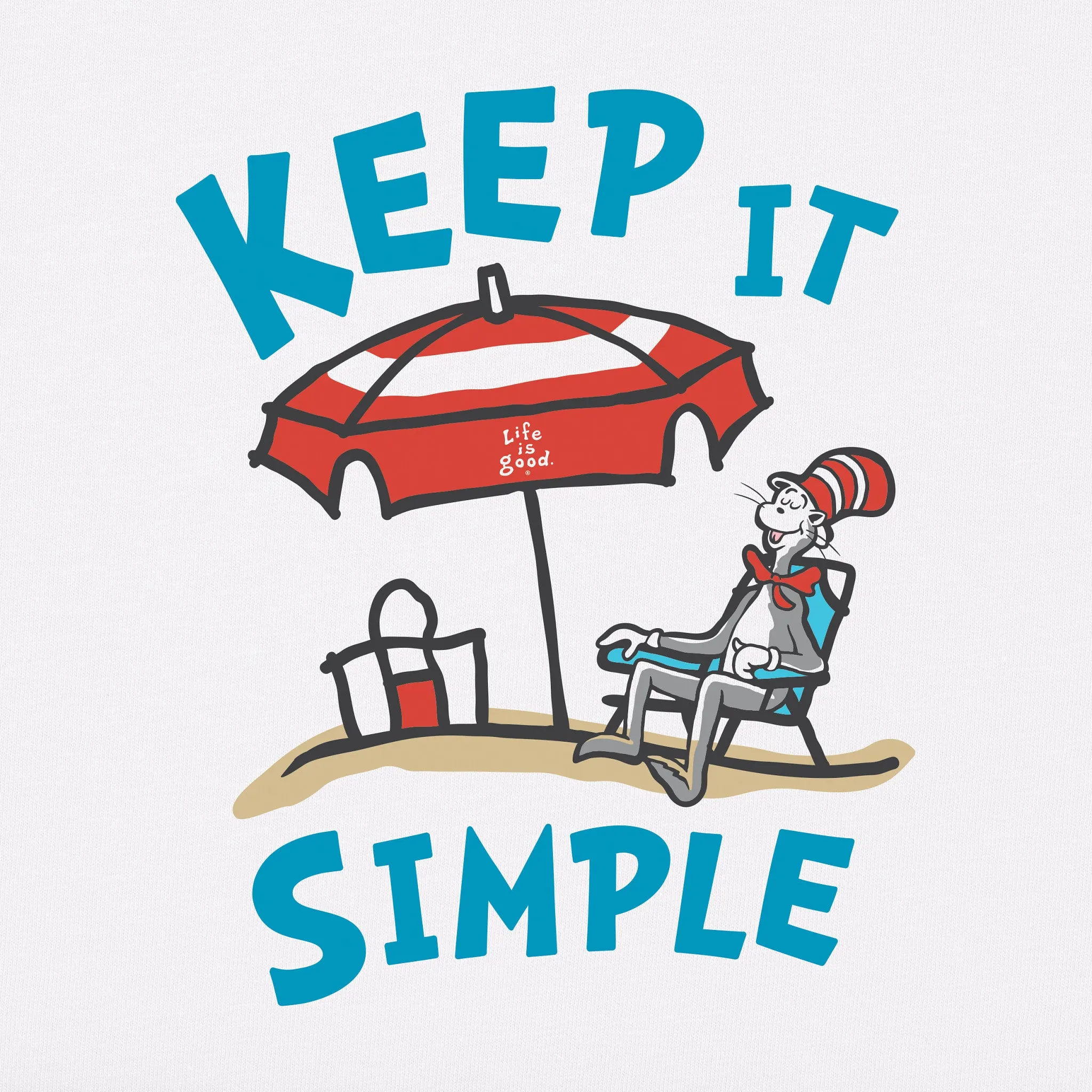 Men's Cat in the Hat Keep it Simple Short Sleeve Crusher-LITE Tee Life is Good