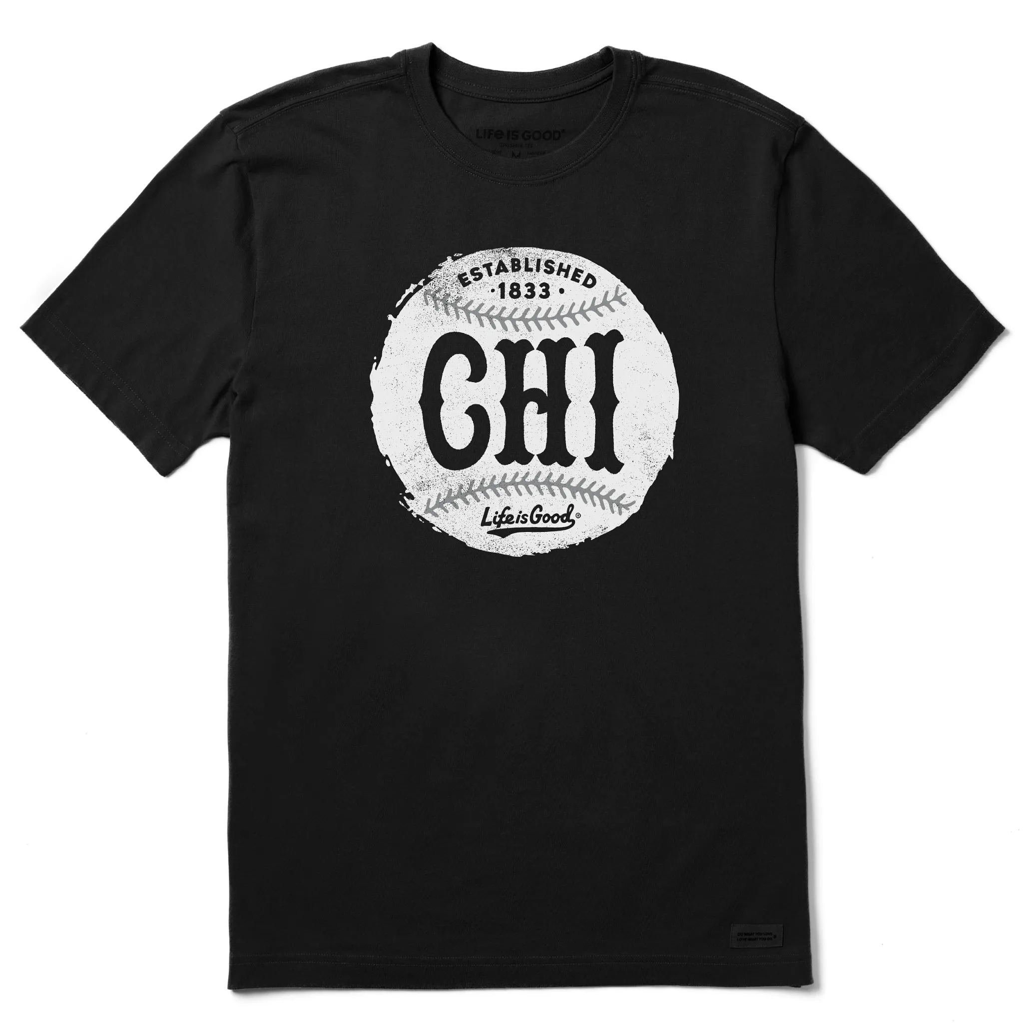 Men's Chicago Baseball Short Sleeve Crusher Tee Life is Good