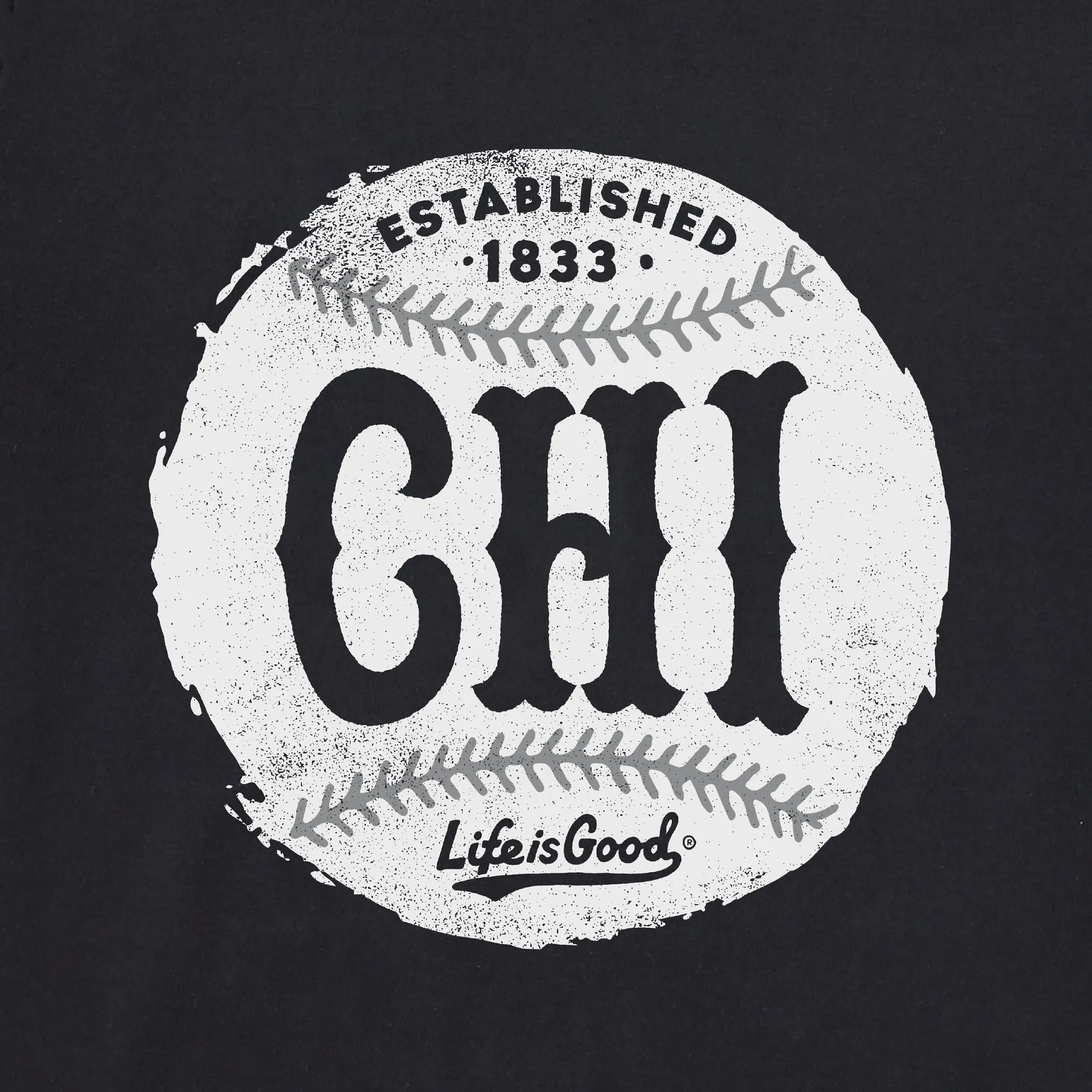 Men's Chicago Baseball Short Sleeve Crusher Tee Life is Good