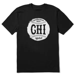 Men's Chicago Baseball Short Sleeve Crusher Tee Life is Good