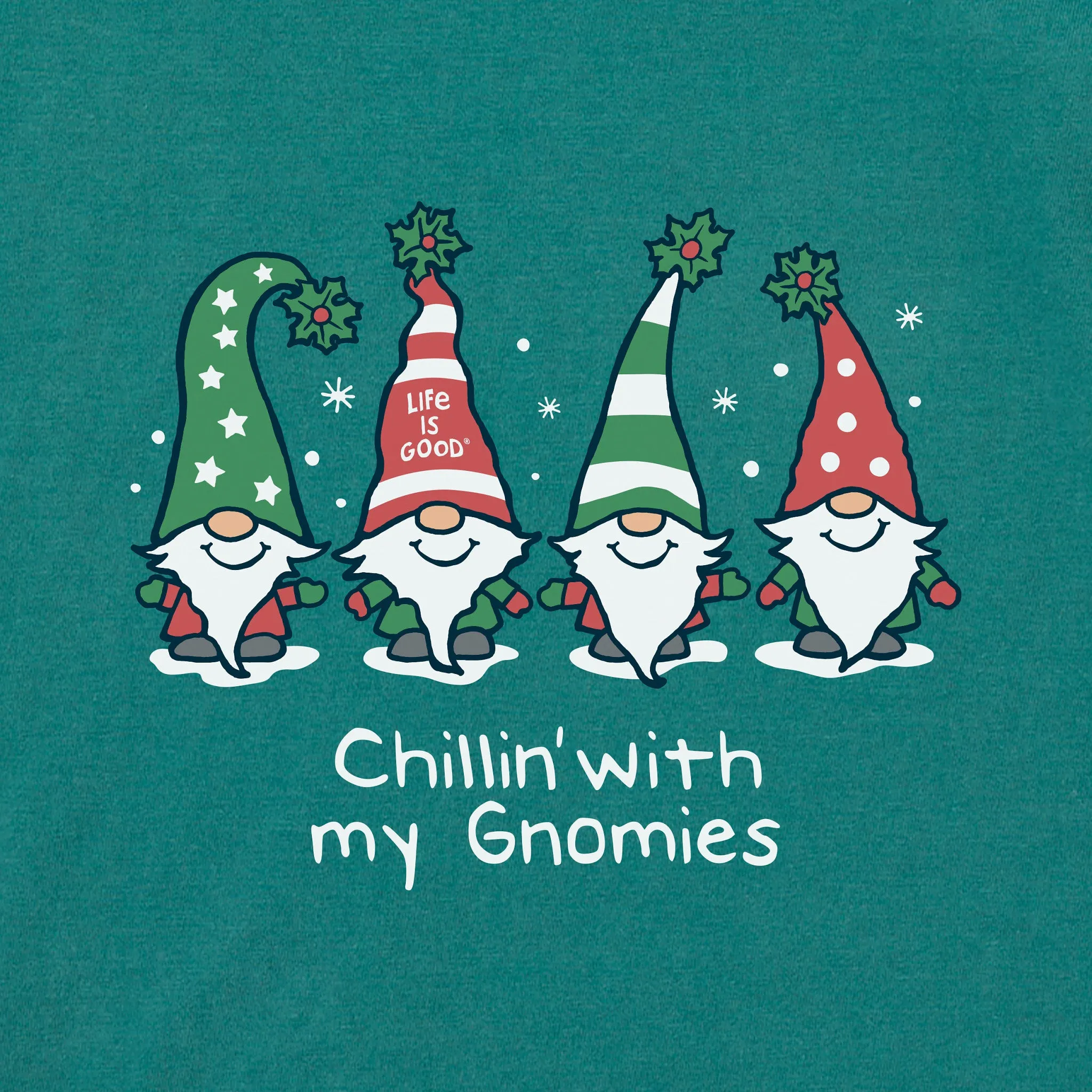 Men's Chillin' with my Gnomes Long Sleeve Crusher Tee Life is Good