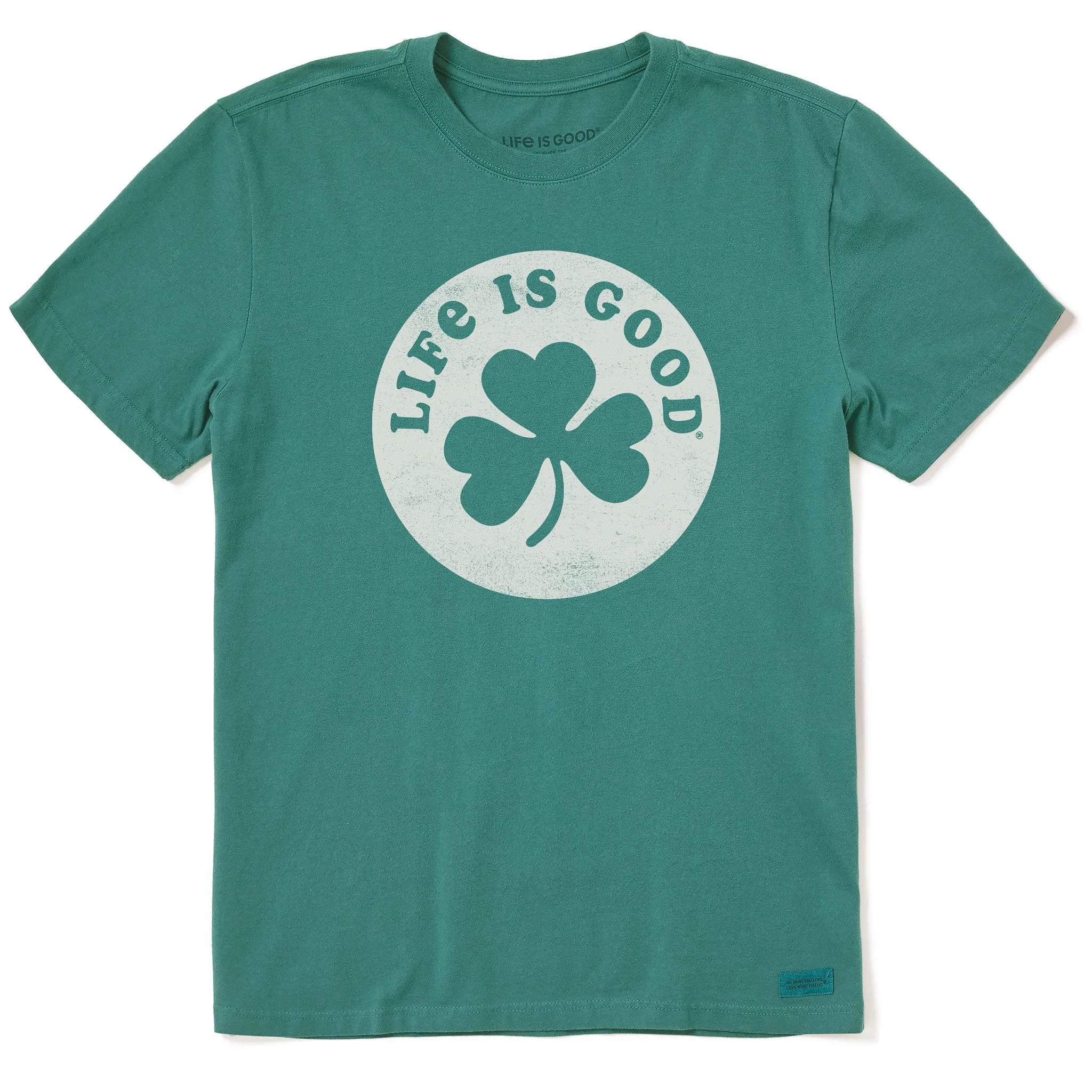 Men's Clover Coin Short Sleeve Crusher Tee Life is Good