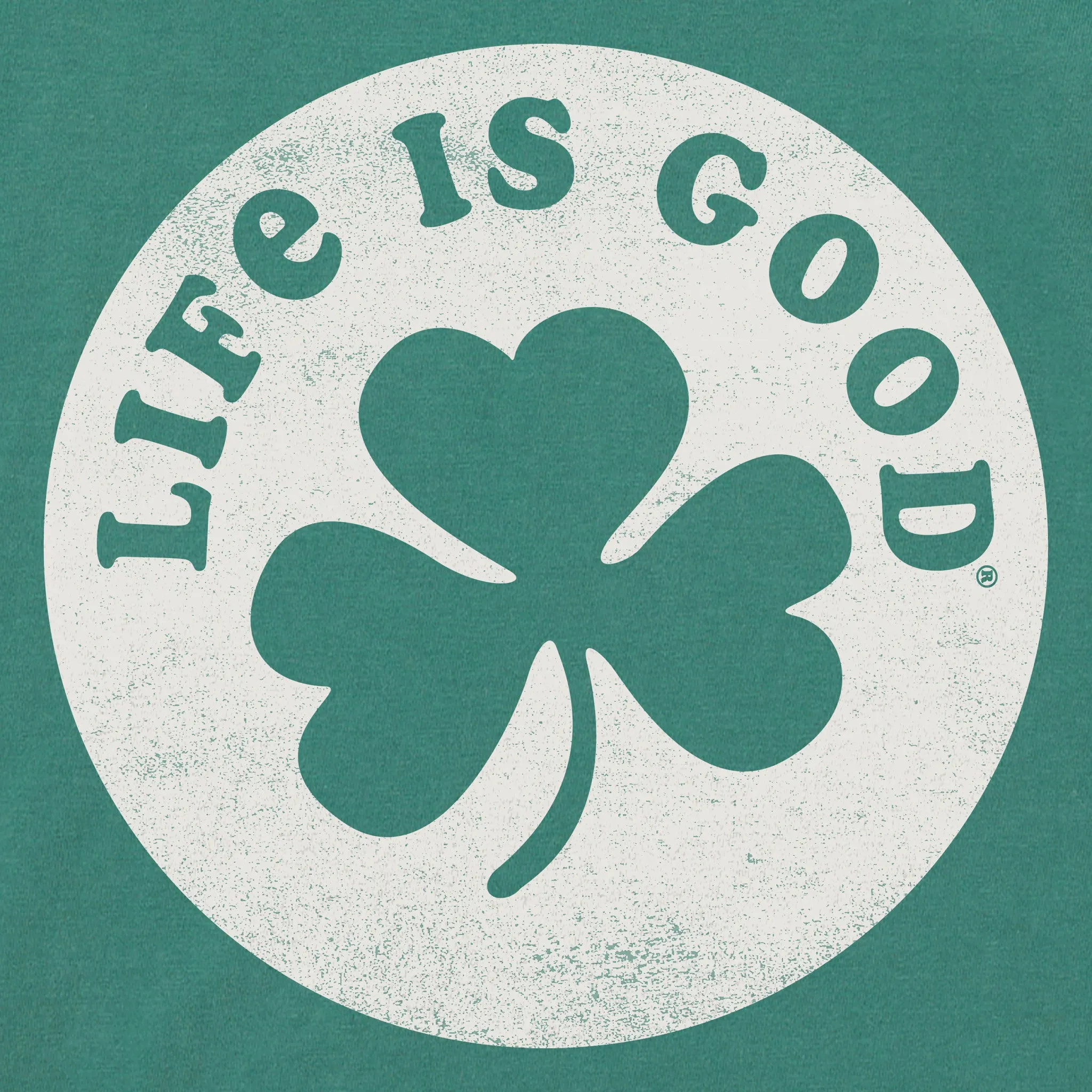 Men's Clover Coin Short Sleeve Crusher Tee Life is Good