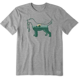 Men's Clover Dogscape Short Sleeve Tee Life is Good