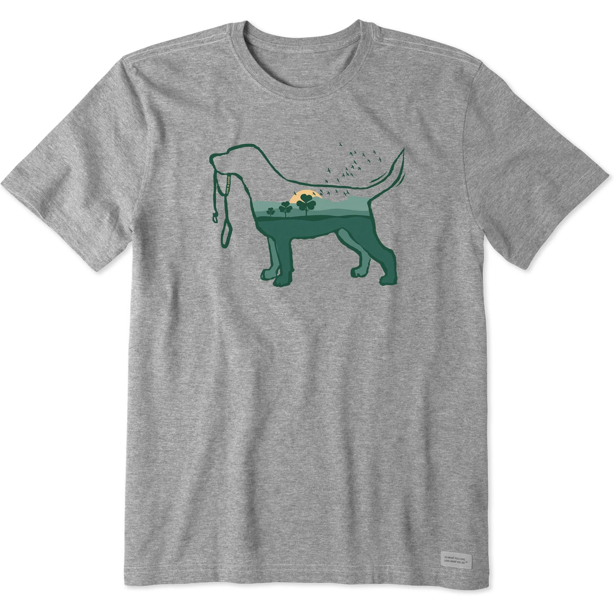Men's Clover Dogscape Short Sleeve Tee Life is Good