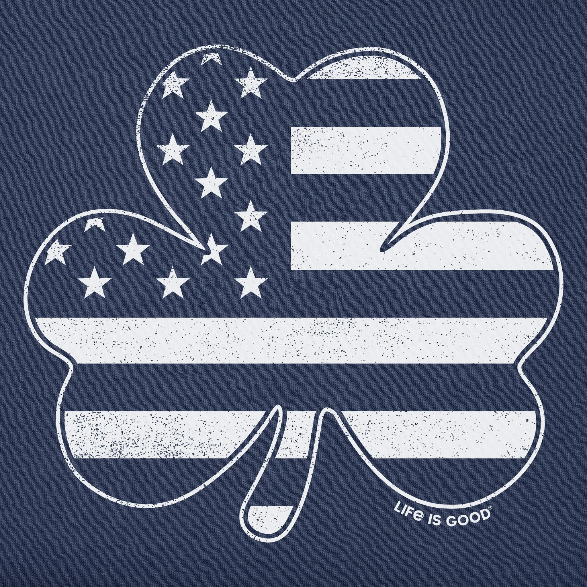 Men's Clover Flag Short Sleeve Crusher Tee Life is Good
