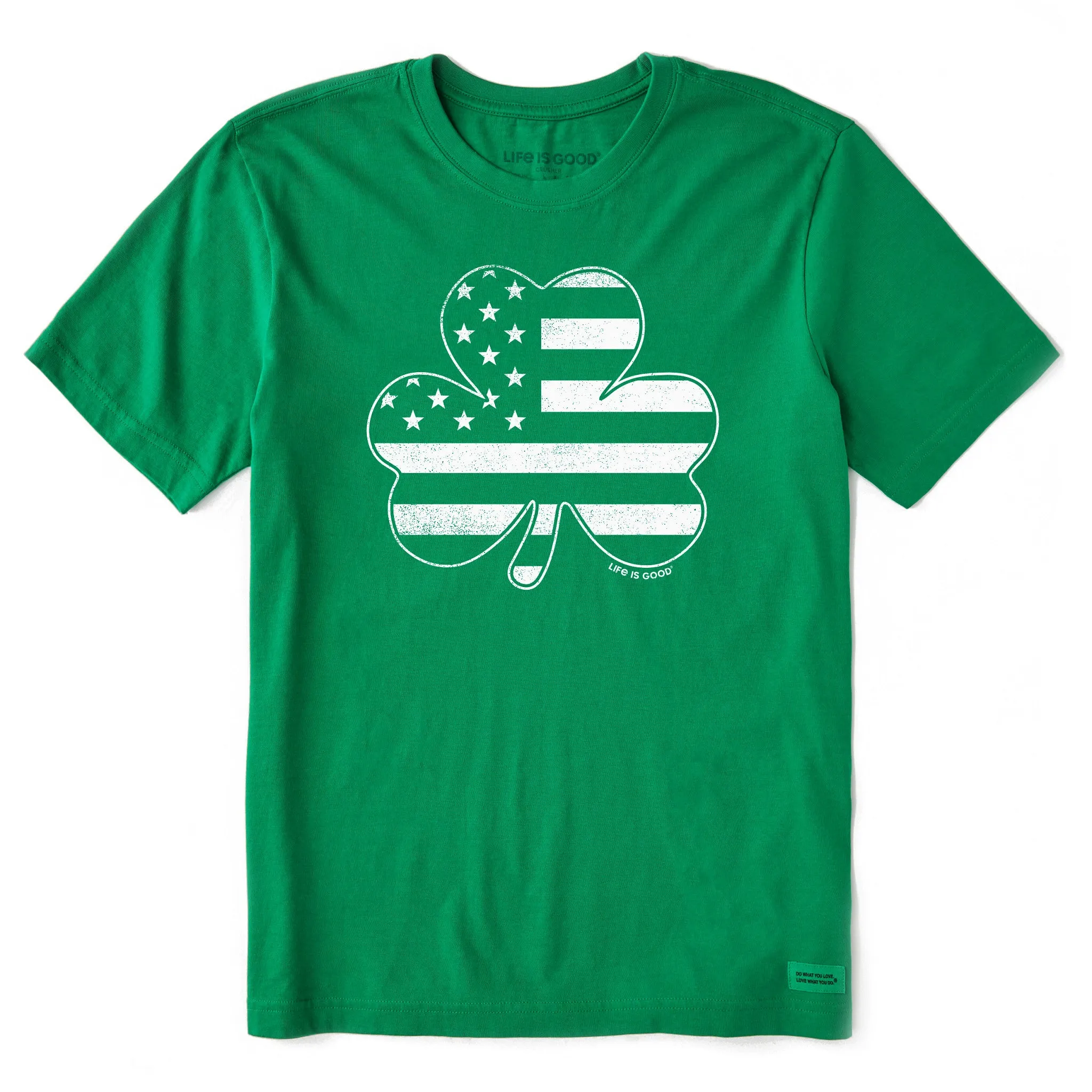Men's Clover Flag Short Sleeve Crusher Tee Life is Good